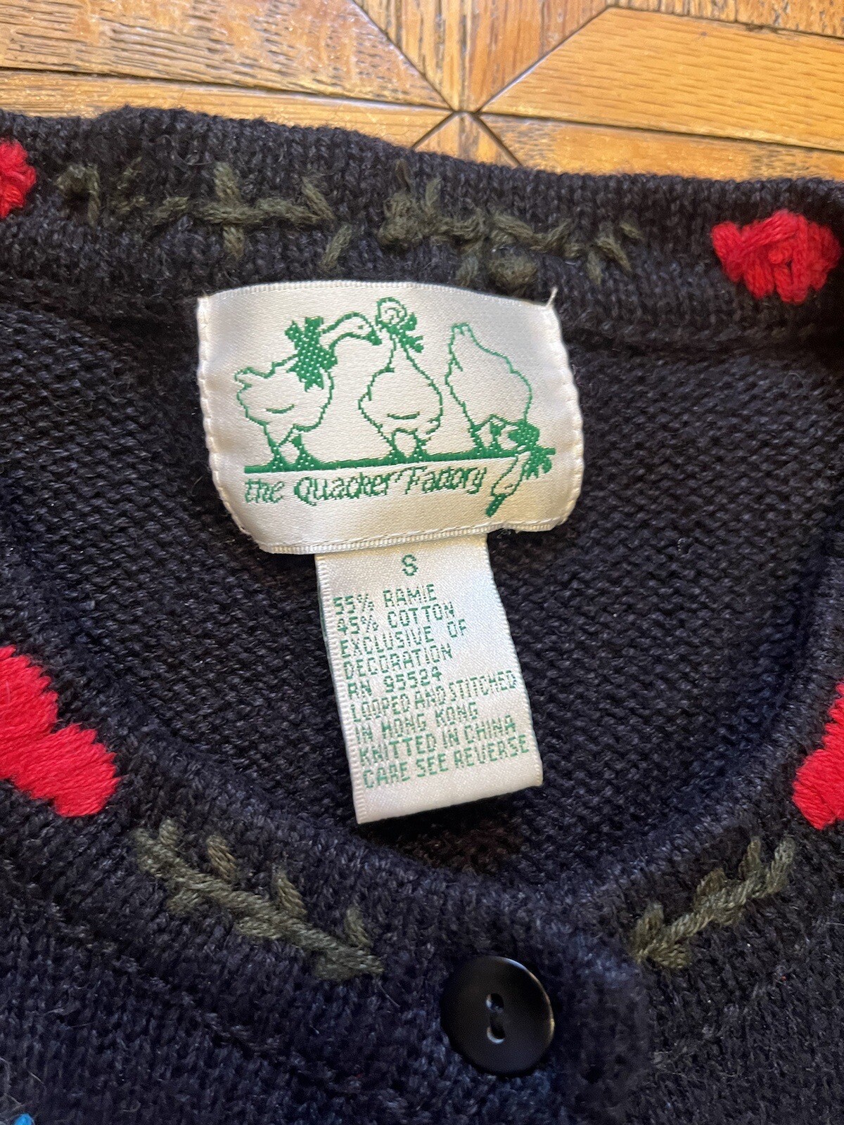 Vintage Quacker Factory S Snowman Peeking Cat Cardigan Sweater Christmas Holiday