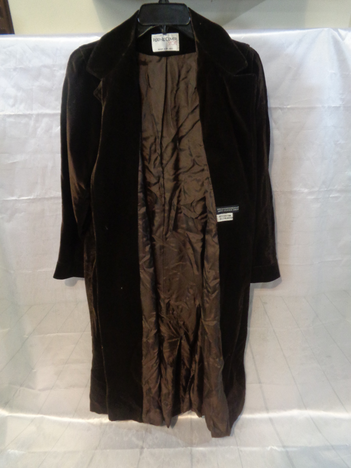 // Vintage Roth Le Cover Sport Brown Cotton Blend Coat w/ Belt size 10