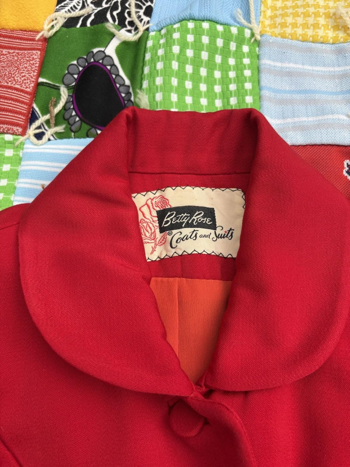 1960s Betty Rose Red Coat & Skirt Set Women’s Vintage