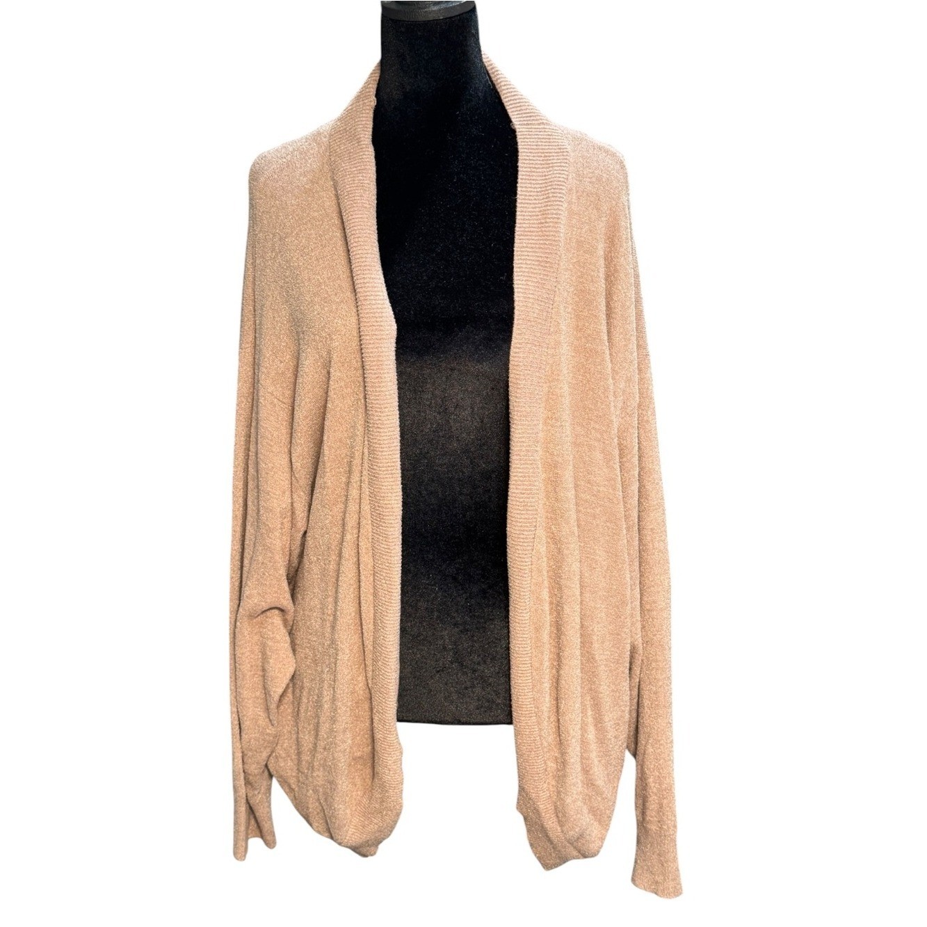 Vintage Havana -Women’s Cozy Cardigan Sweater – Tan/Light Brown – Size M