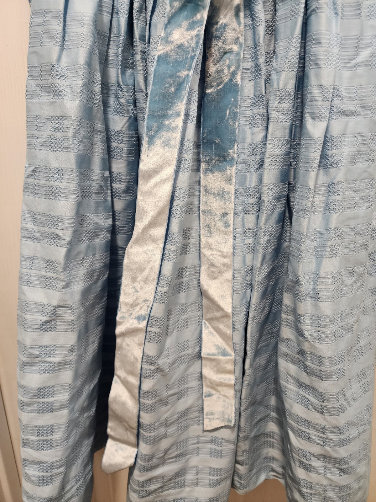 VTG 50s Jonathan Logan Powder Blue Fit & Flare Jrs Day Dress Velvet Ribbon SZ 2