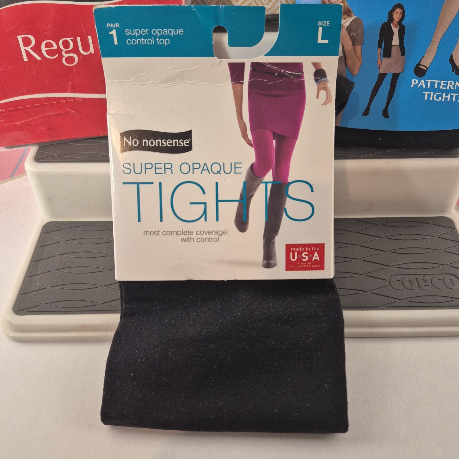 Pantyhose Lot of 7 Mixed Brand No Nonsense, Sears, EP, & Mayer (Size B & Large)