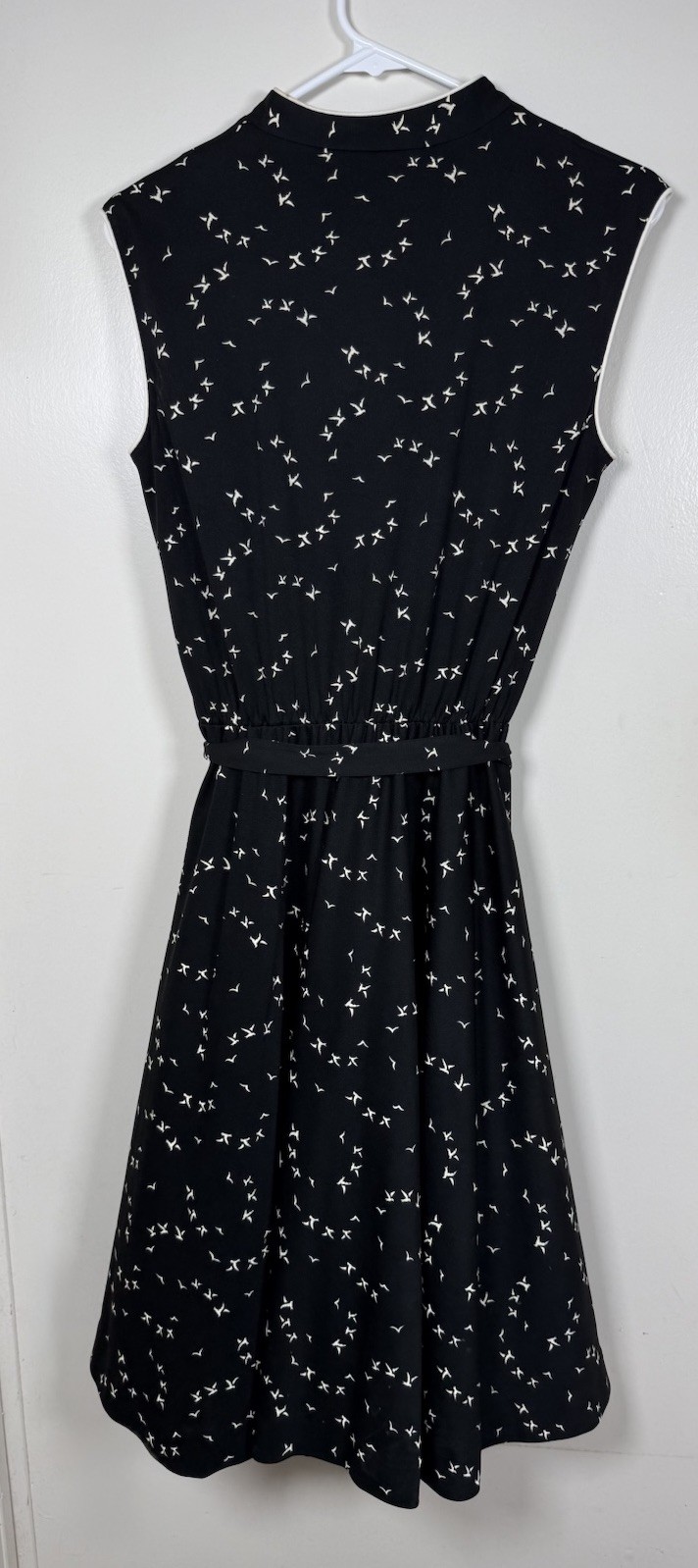 Vtg 70s Novelty Print Dress Seagulls XS (0/2) Montgomery Ward Timeless EUC Retro