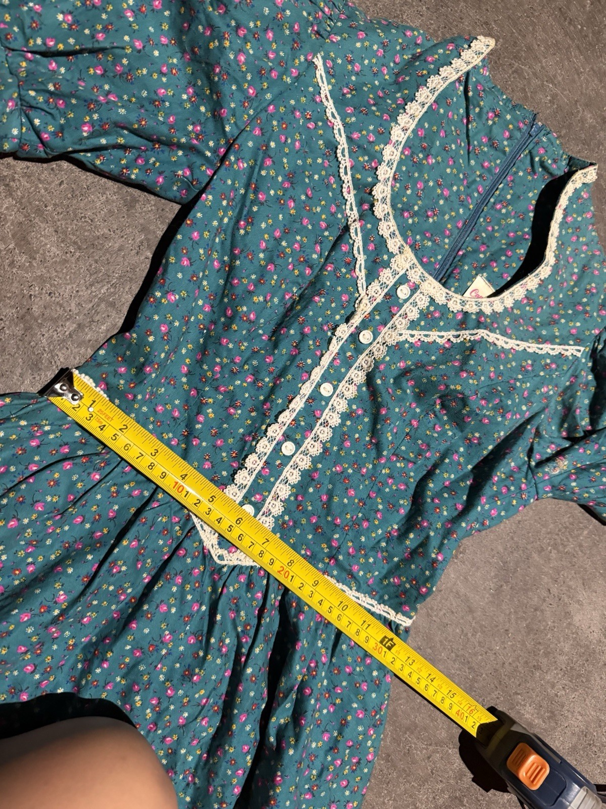 Vintage 1970s Candi Jones California Prairie Boho Floral Dress Cottage Core