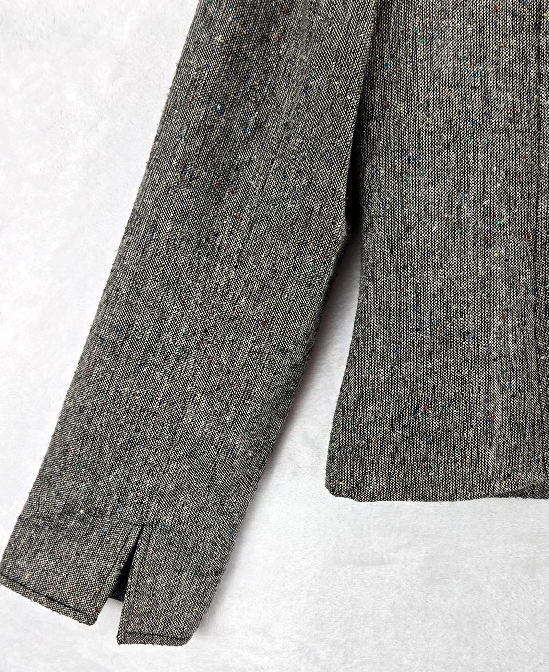 Vtg 90s Blazer Moto Gray Weave Multi Color Specs Silver Studs & Thread M Mishca