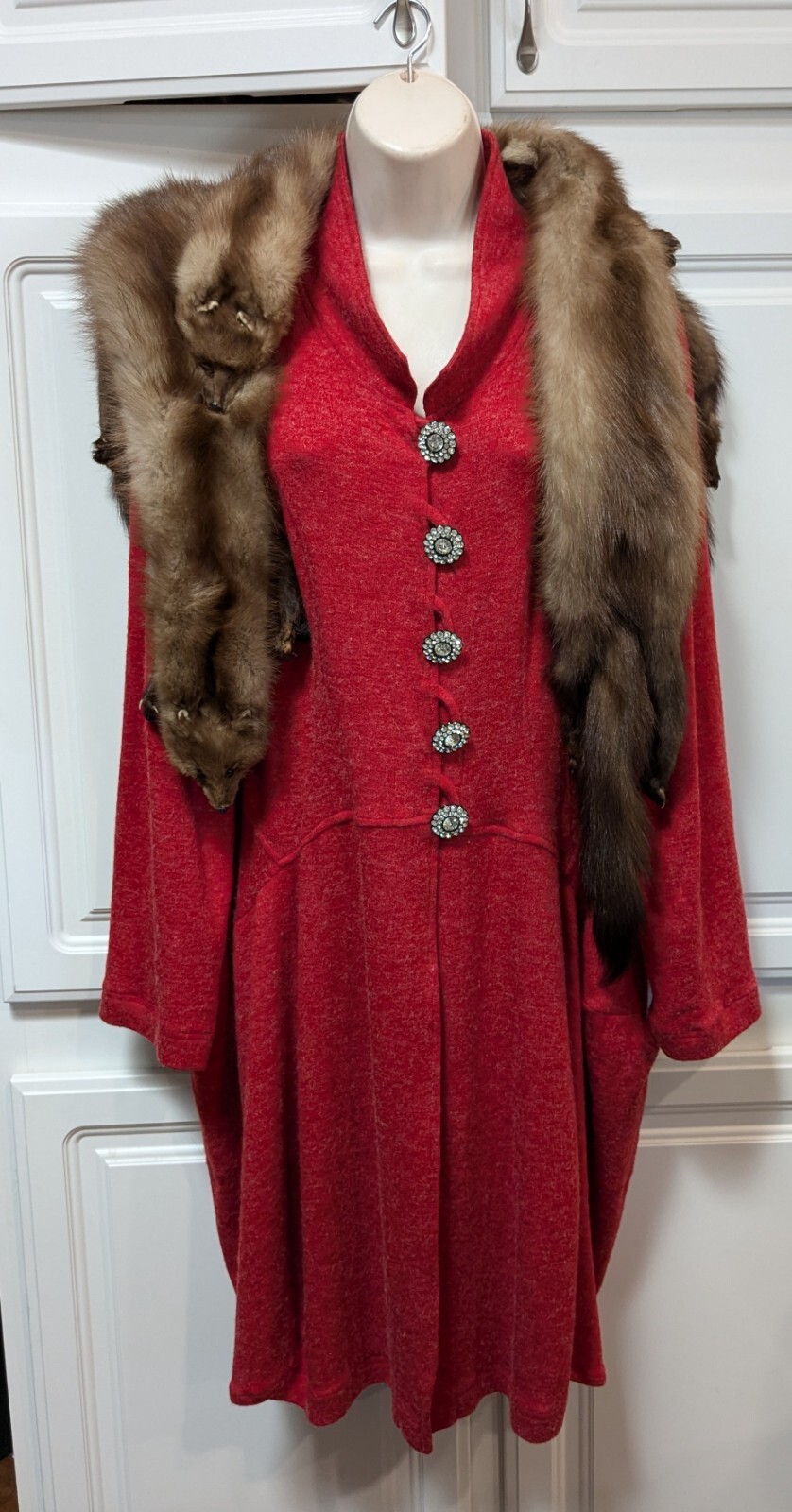Fabulous VTG Collectible MINK SABLE FUR 3 FULL BODY PELTS Stole WRAP #2