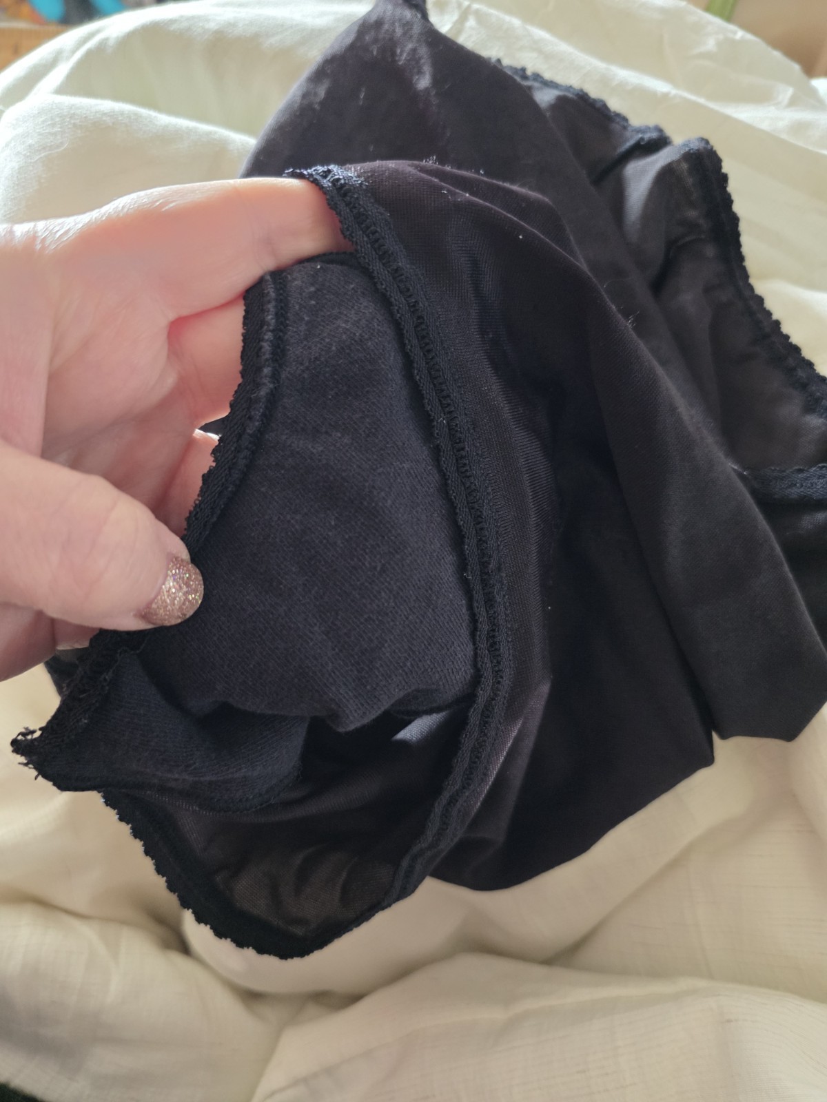 Vintage BALI Black Nylon GRANNY Panties Sissy Secretary XL/8 #2633
