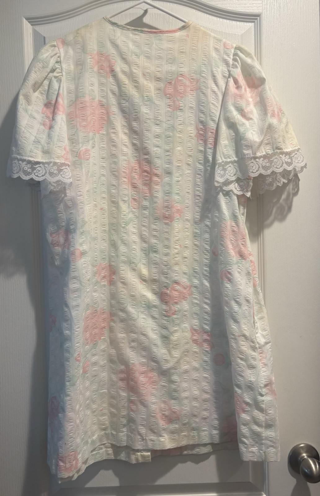 Vintage Komar Floral House Nightgown Lace Prairie Grandmacore Cottagecore Sz S