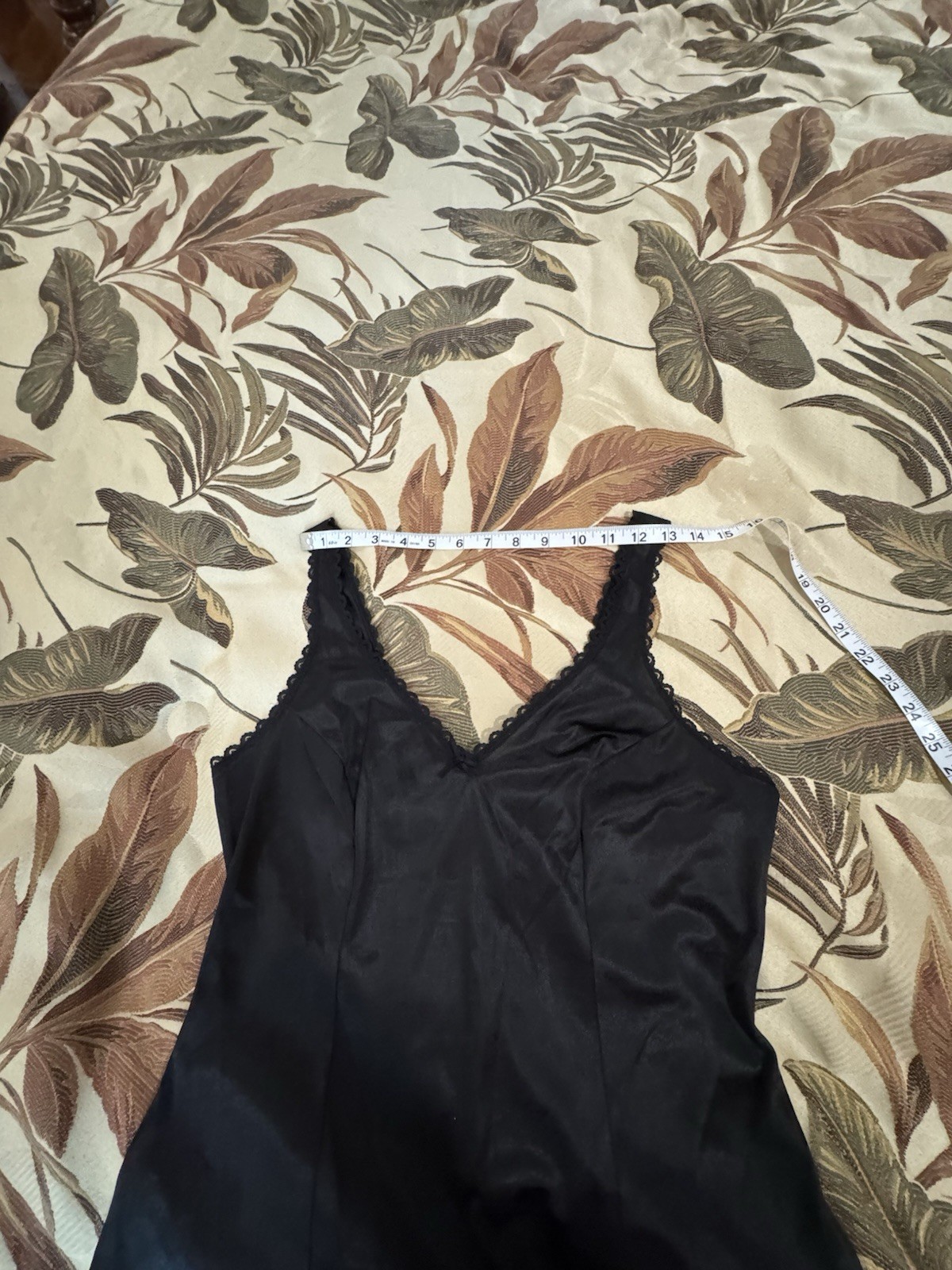LADIES VTG WARNER PERFECT MEASURE Black HALF SLIP & CAMISOLE SET size MEDIUM/34
