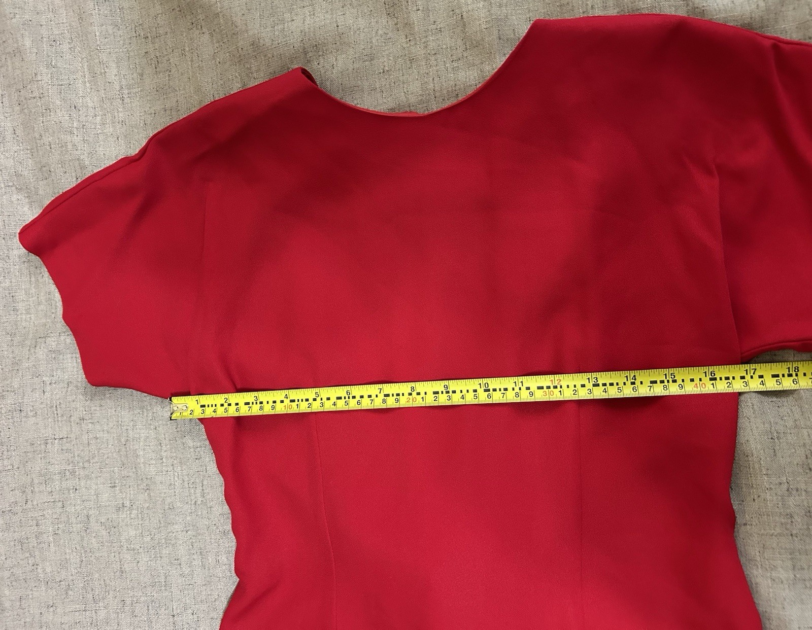 Vintage Dress Late Edition Ltd. Red Sheath Short Sleeve Size 8 Roses Romantic