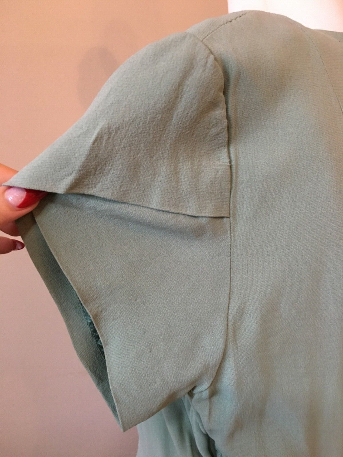 Vintage 1940s Mint Seafoam Green Old Hollywood Glamour Goddess Gown Dress