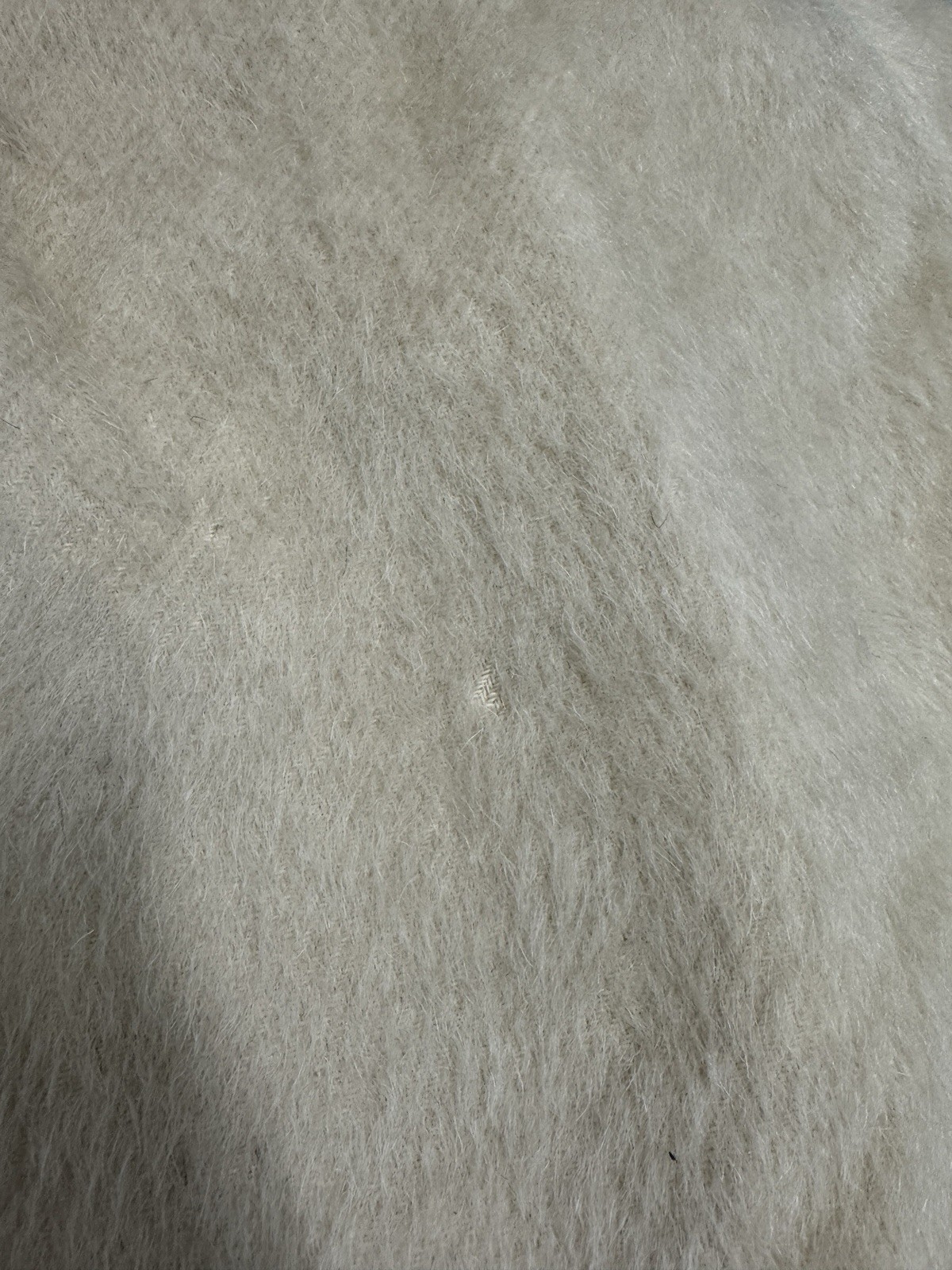 Vintage 1950/60’s Luxury Mohair Fuzzy Cream Coat Button Jacket Made In England