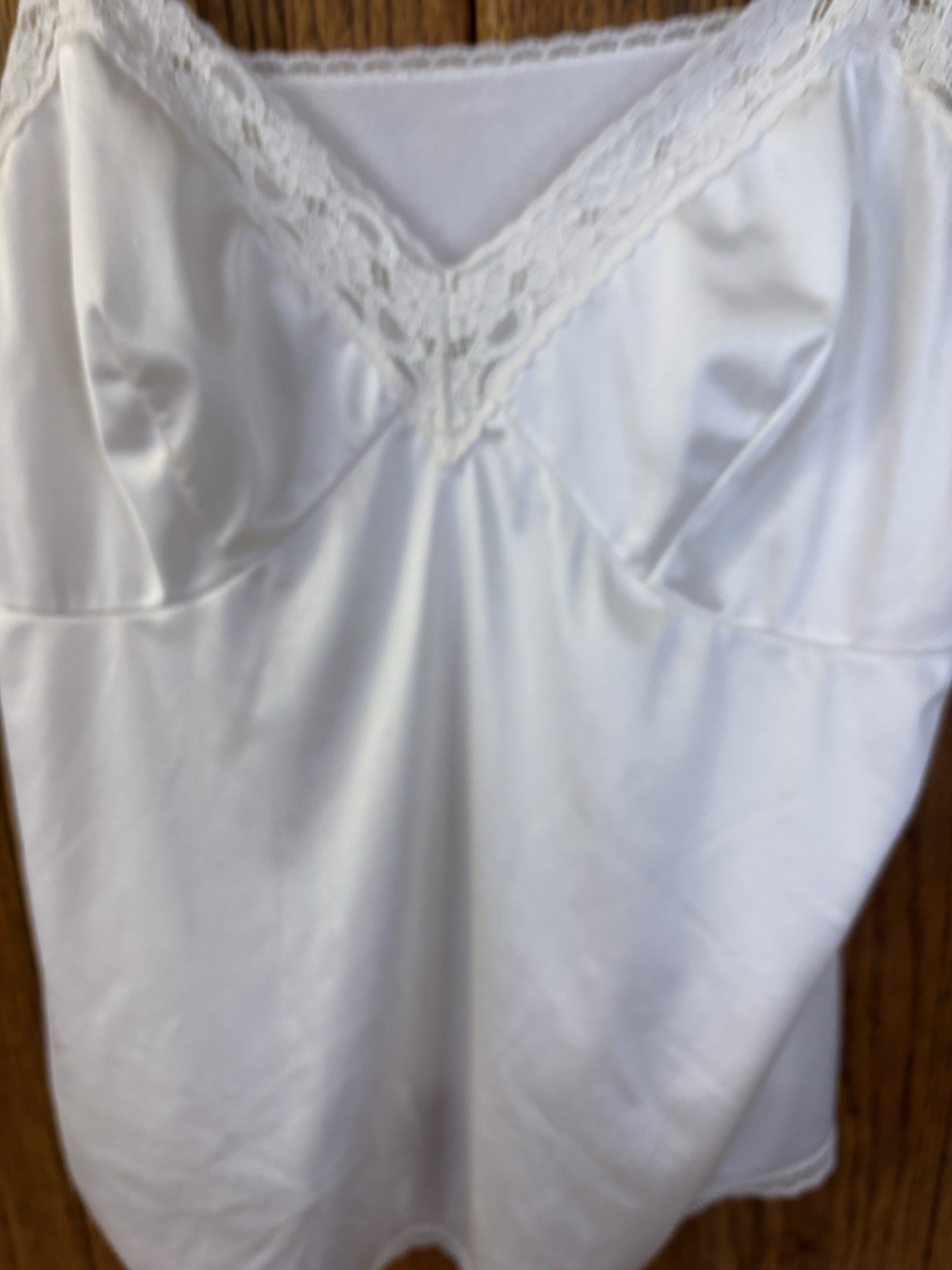 Vintage Vanity Fair Camisole Top Size 36/42 Ivory Lace Trim Nylon Cami 9-27-103