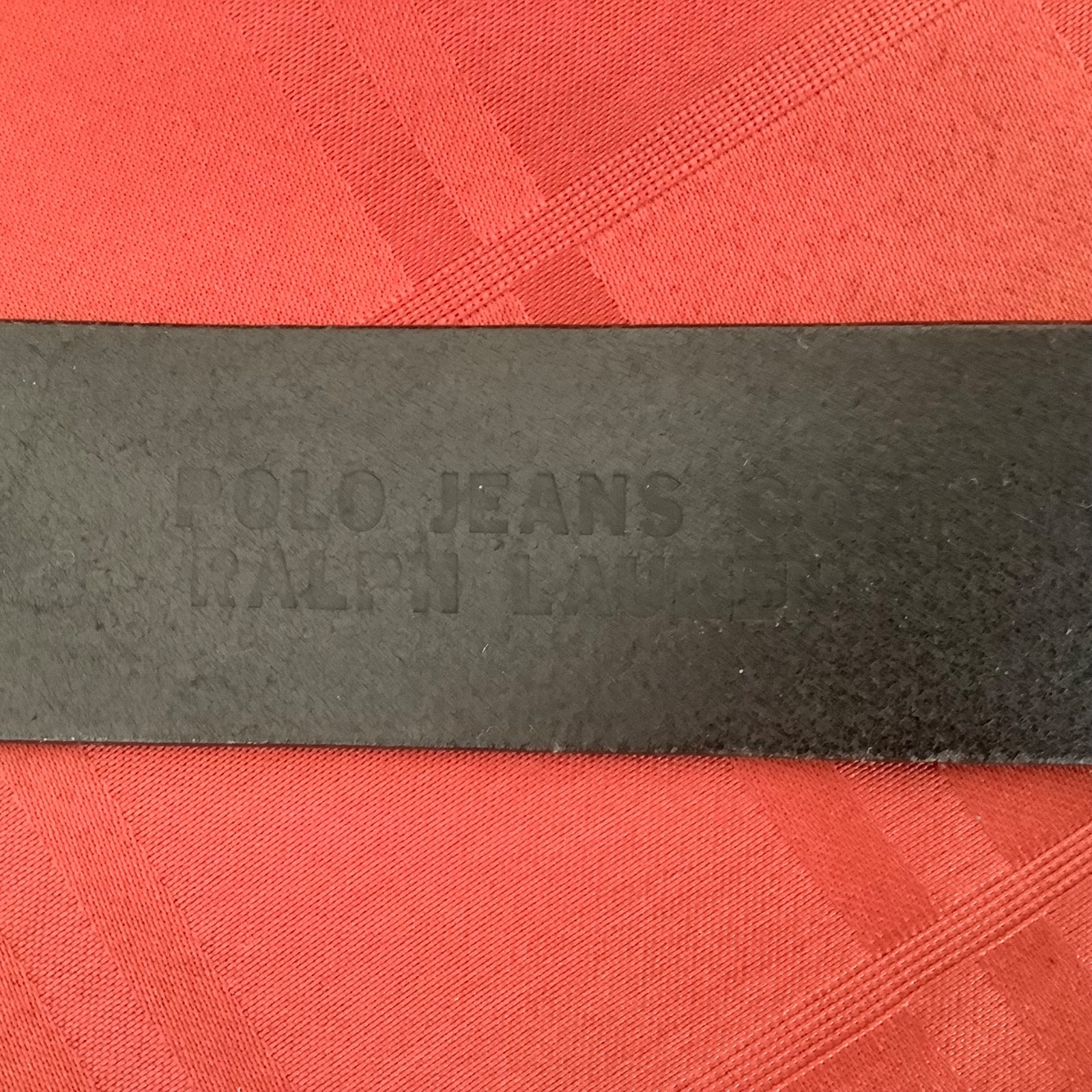 VTG Women’s Ralph Lauren Polo Jeans Co. Leather Belt Black Size 34 Italy