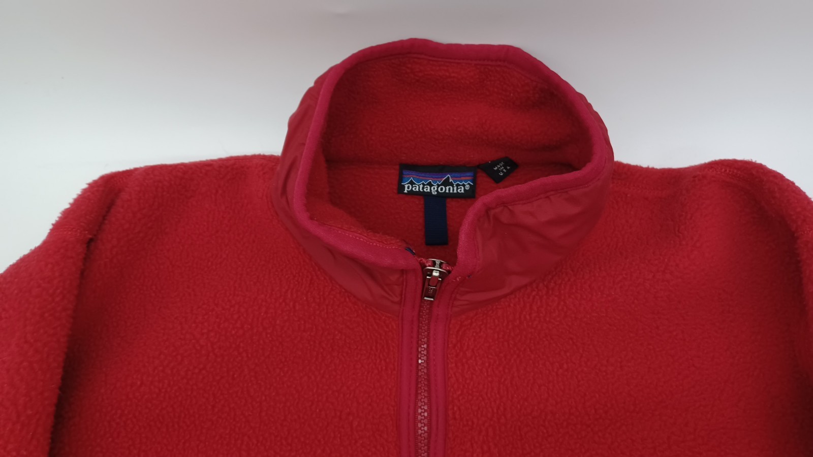 Vintage U.S.A. Rare Red Patagonia Full Zip Fleece Jacket Pepsi Logo Pce. D2341S