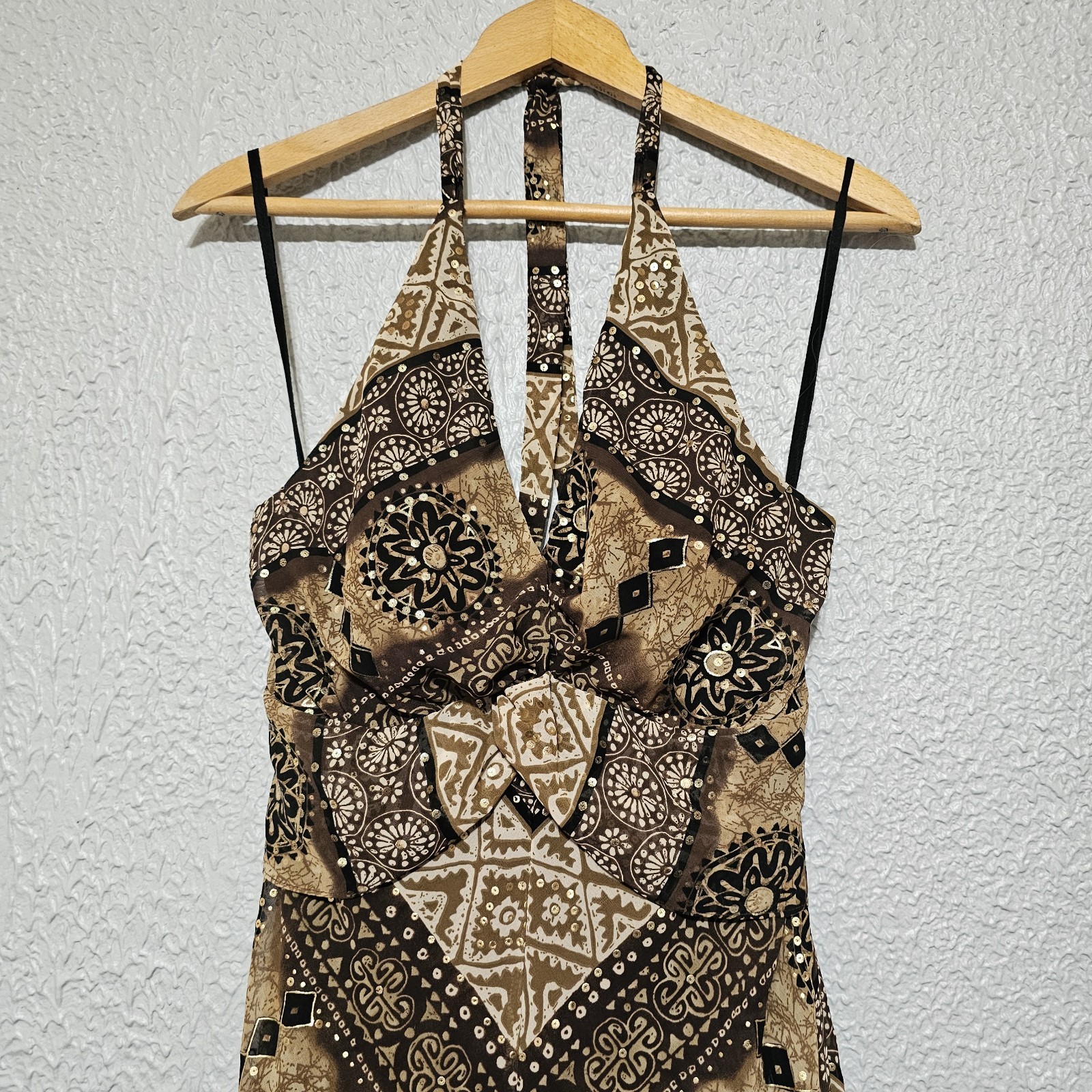Vtg Babydoll Slip Dress Womens Size 12 Paisley Whimsigoth Fairy Grunge Y2k
