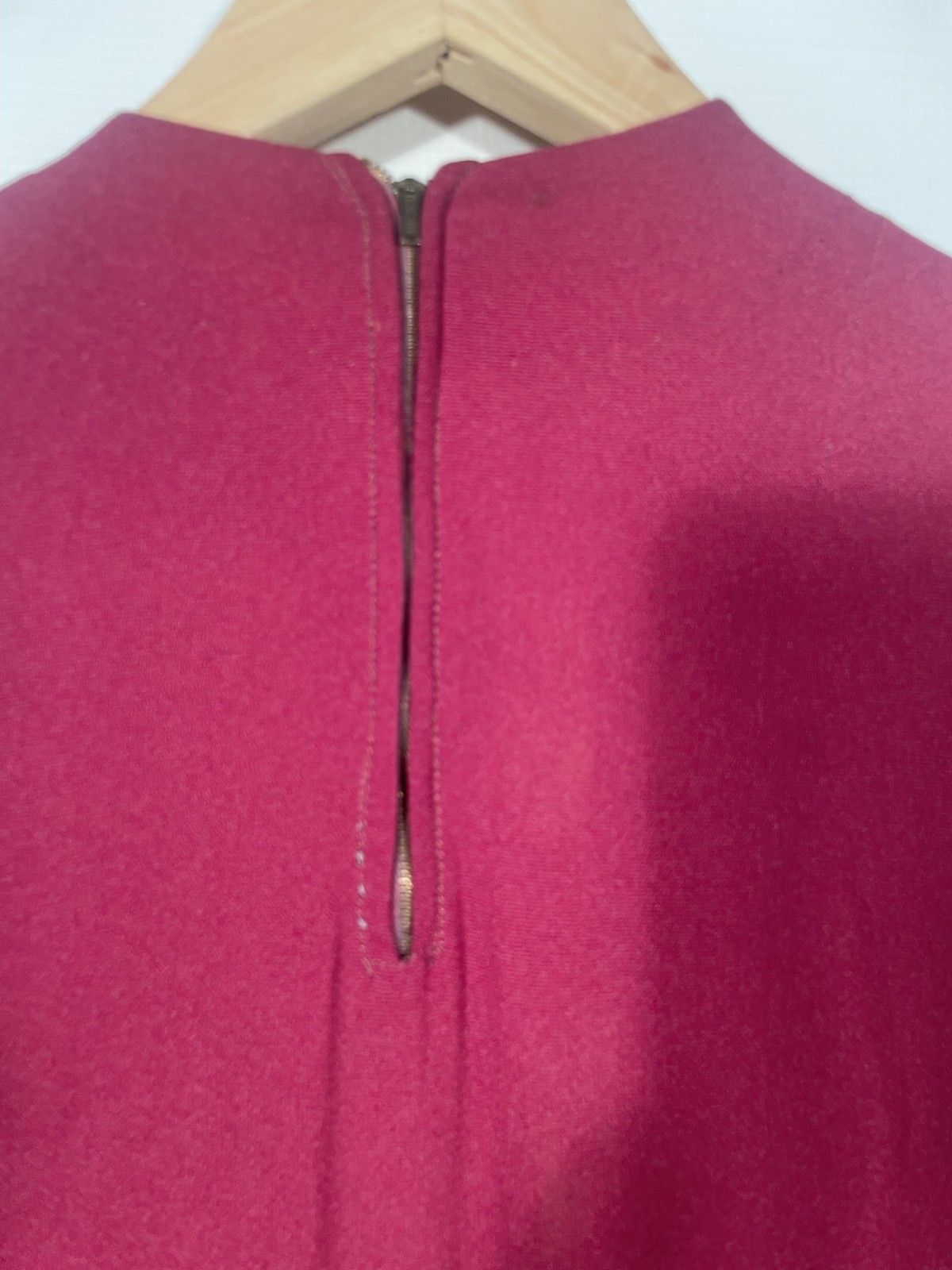 Vintage 1940’s Burgundy Rayon Crepe Dress Size S/M
