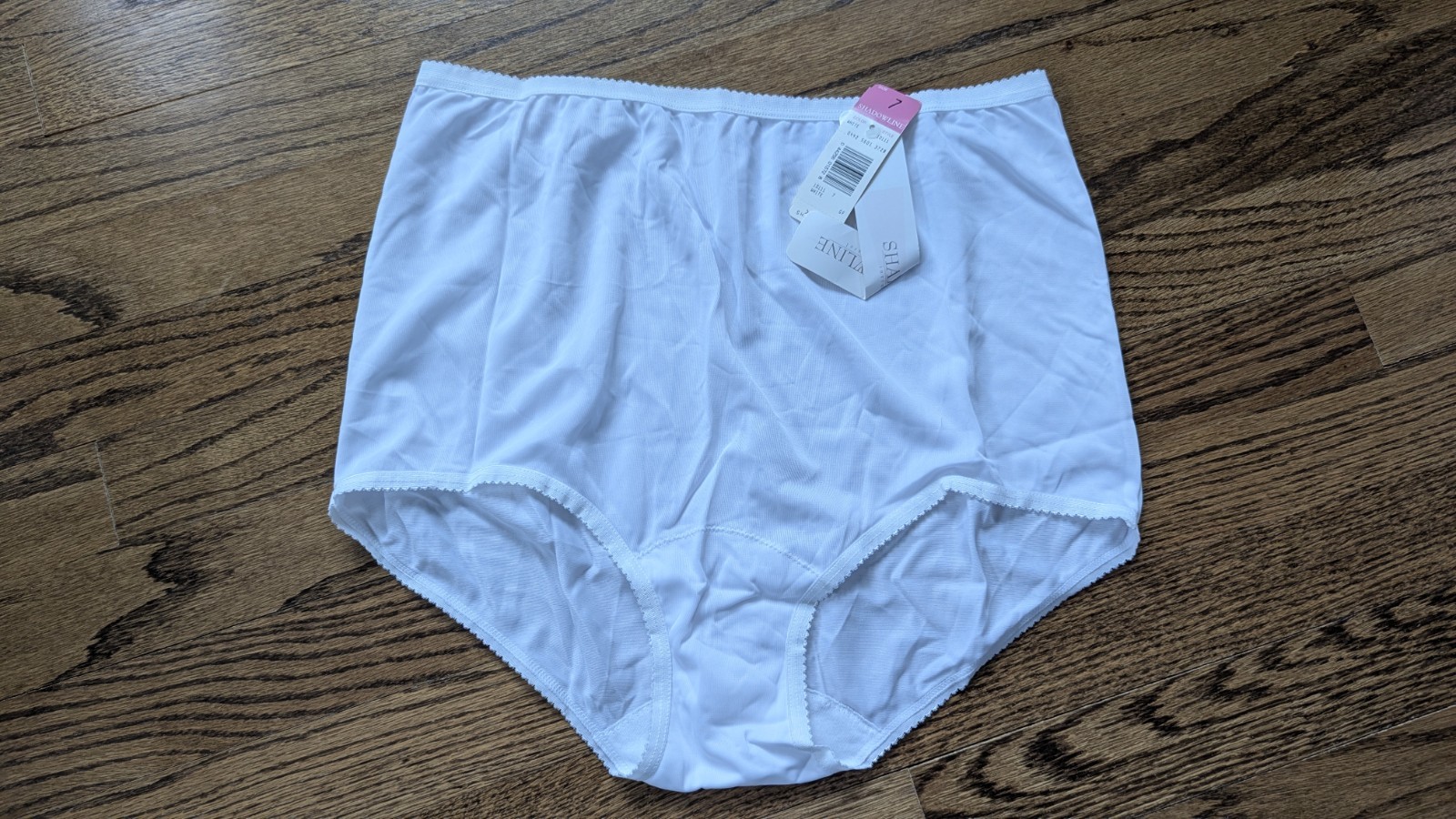 NOS 100% Acetate Granny Panties Brief Sz 7 Bridal White NWT Shadowline #10111