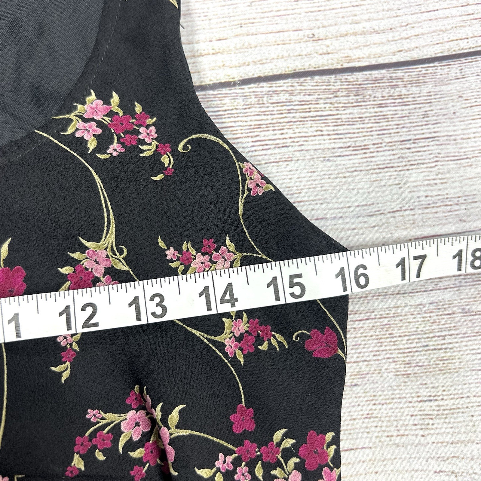 Vintage All That Jazz Dress Black Pink Floral Lace Trim Size 5/6 Fairy Whimsical