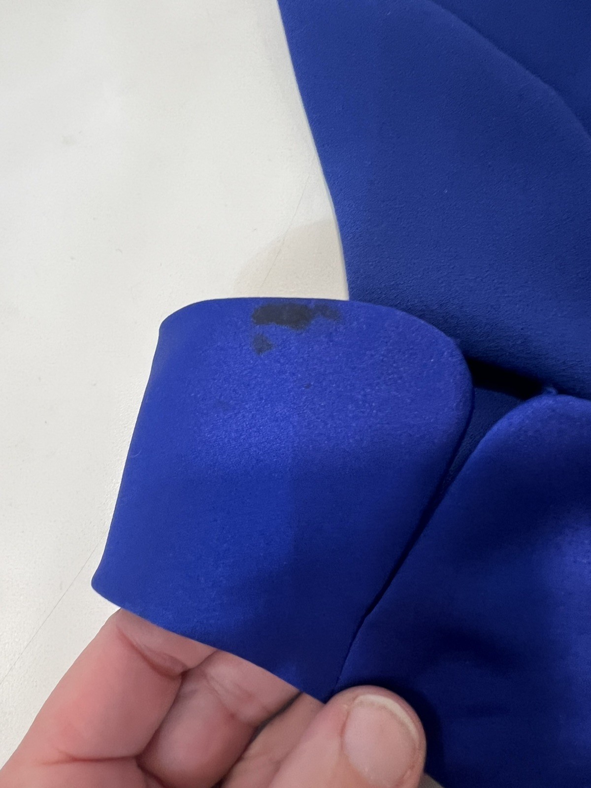 VTG En Francais by Huey Waltzer Dress Royal Blue Tuxedo Dress Cocktail Lined 10
