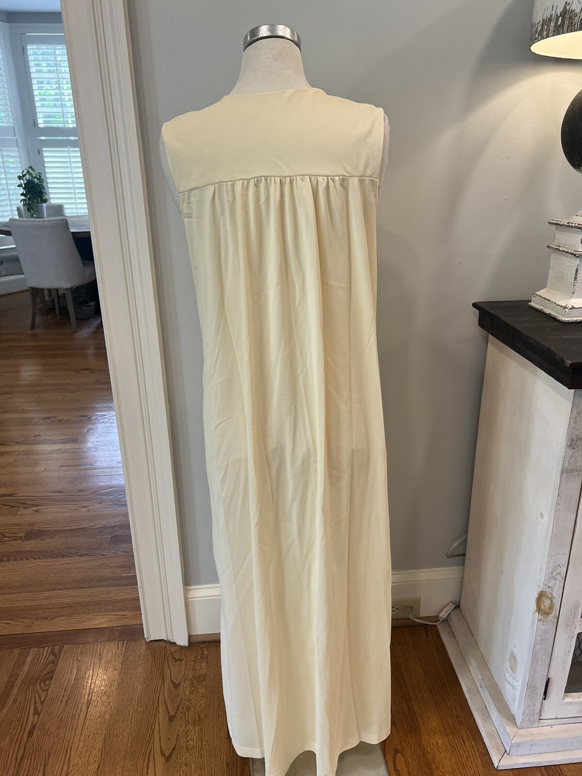 Vintage Sears Butter Yellow Peignoir Set Long Gown & Robe Lingerie Set S/M 36/38