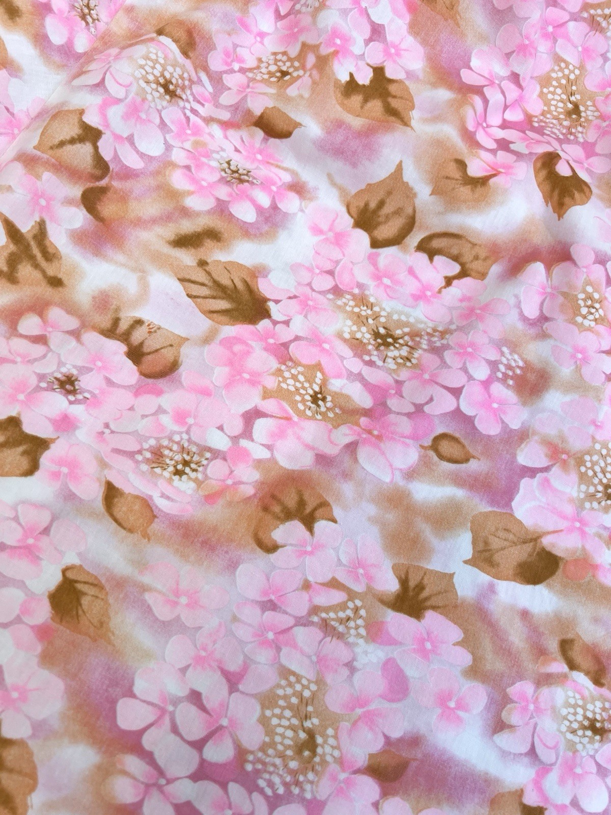 50s 60s Glamour Hostess Gown Floral Cotton Dogwood Print Fredericks of Hollywood