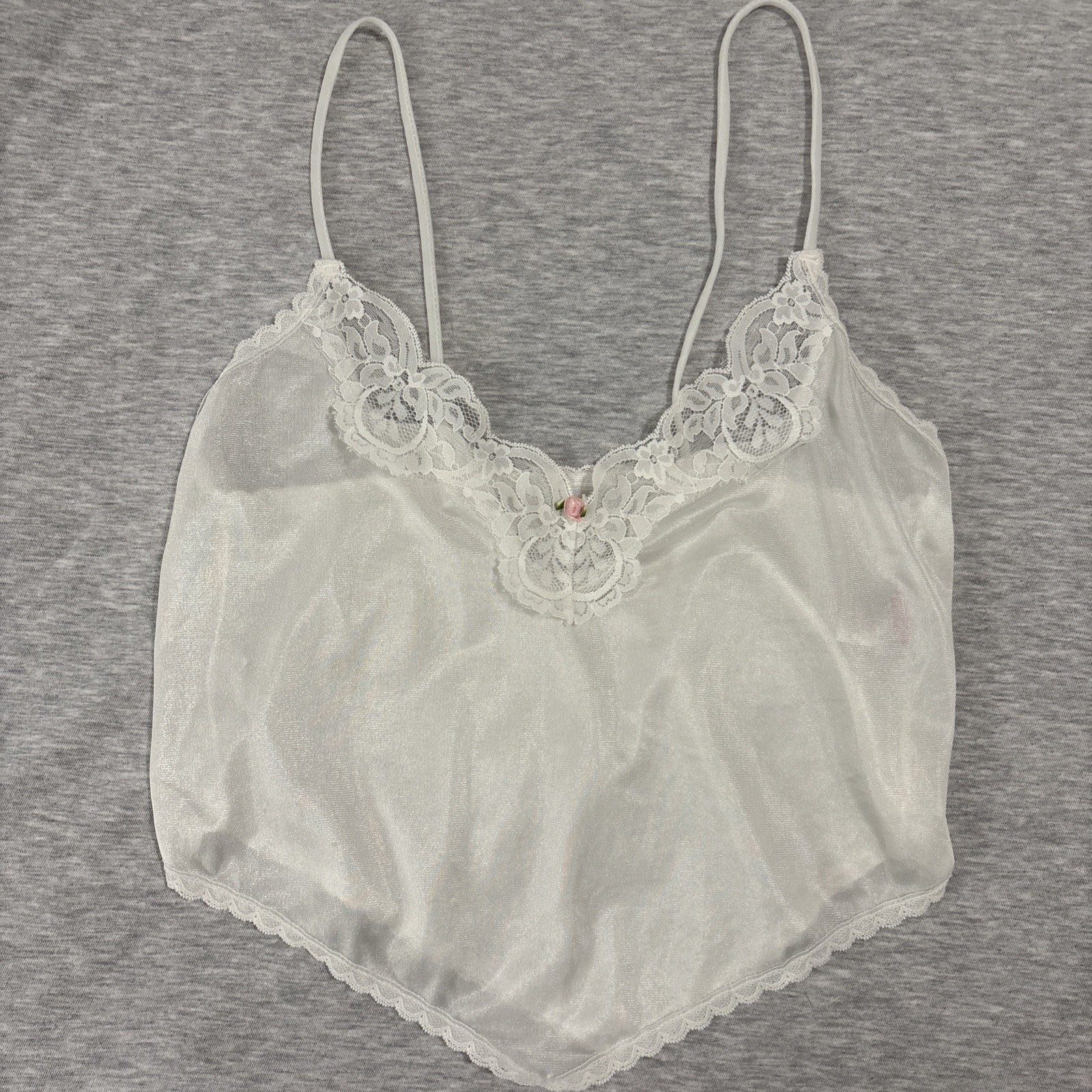 Vintage Lady Desiree Nylon Lace Camisole Womens Small Whimsy Dainty
