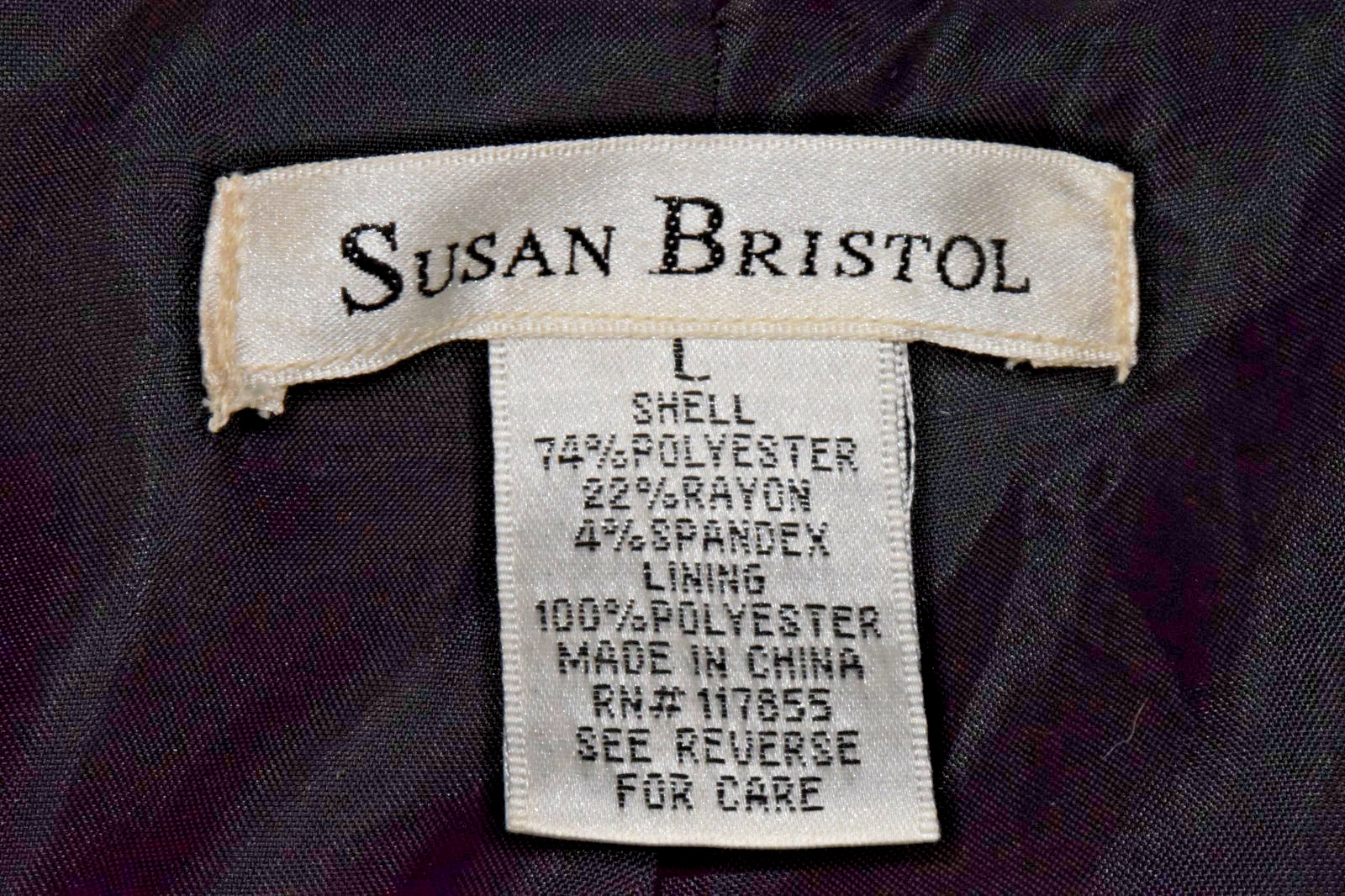 Vintage Susan Bristol Coat Size L Y2K Black White Houndstooth Large Button Lined