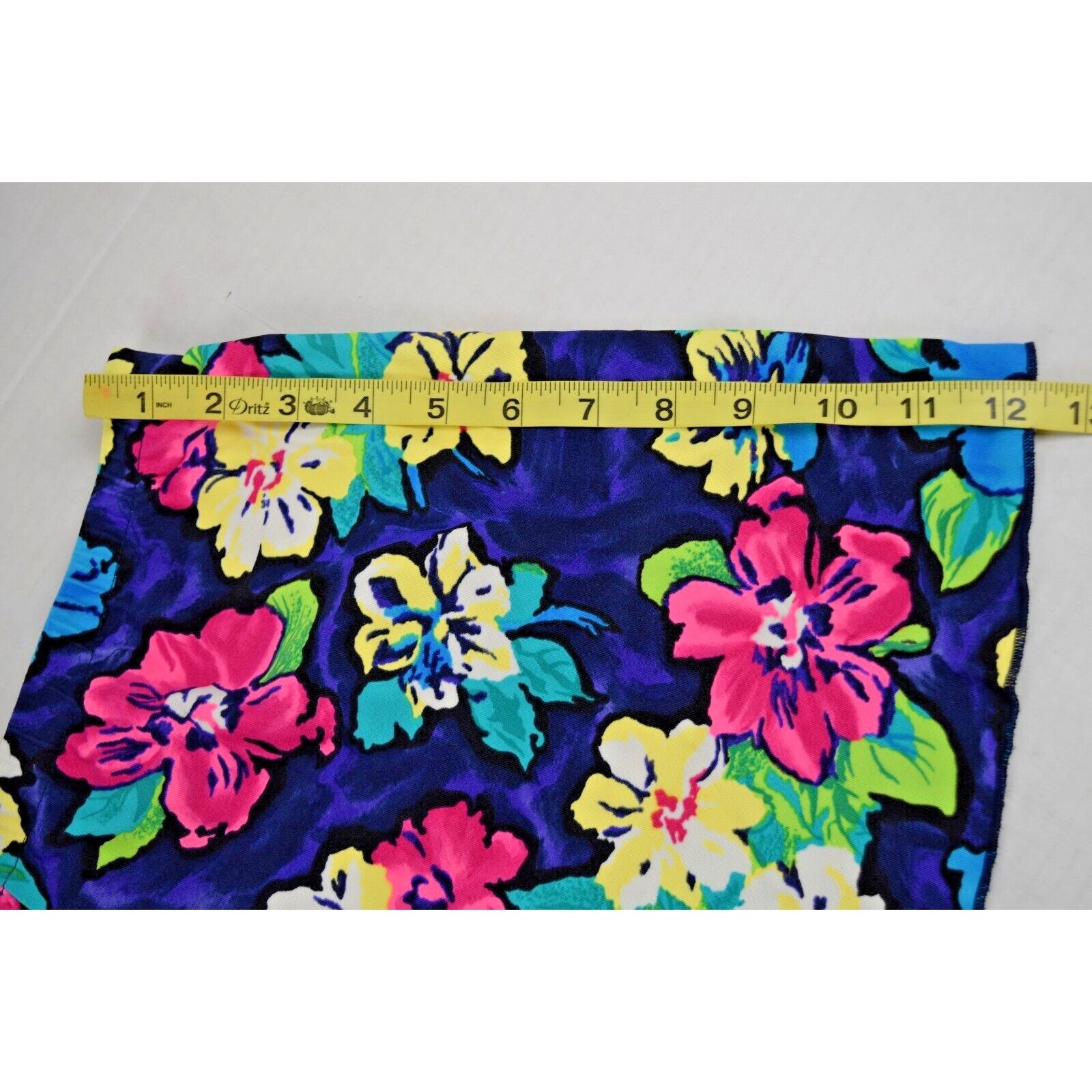 Vintage Bikini Swimsuit Anchor Club Size M/L 80s Vibrant Hawaiian Floral Silky