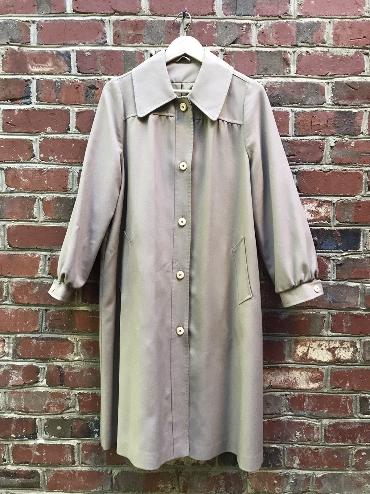 Vintage Women’s All Weather Trench Coat Lanson Camel Colored S/M