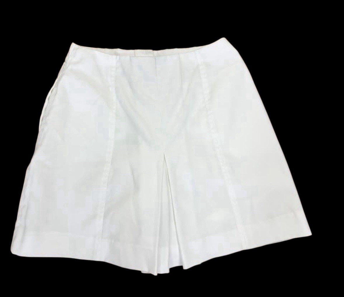 Vintage Girl Tall White Polyester Shorts Size 9/10 27” Waist