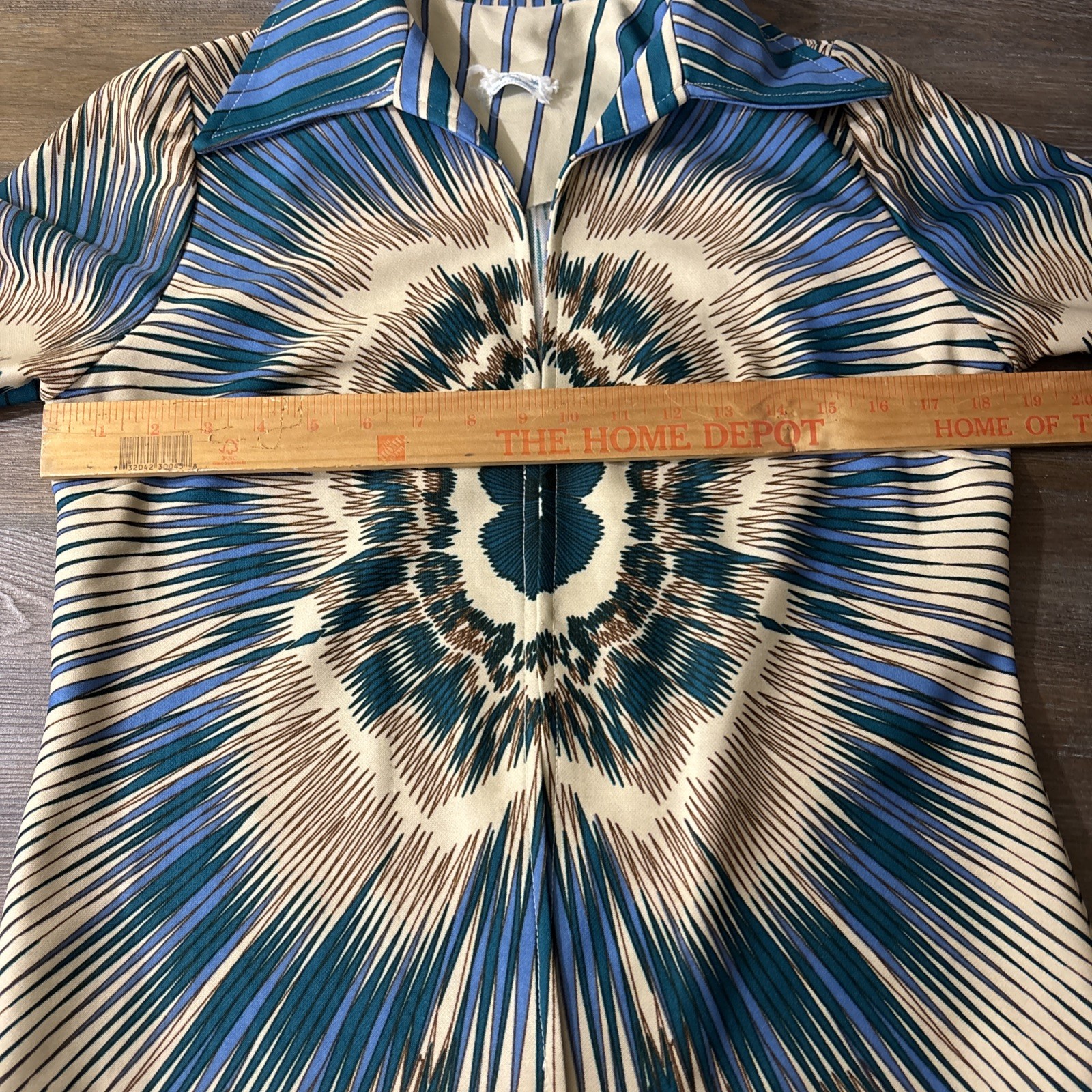 Lorax Originals Skirt Jacket Matching Set Blue Tan Teal Abstract Tie Dye Pattern