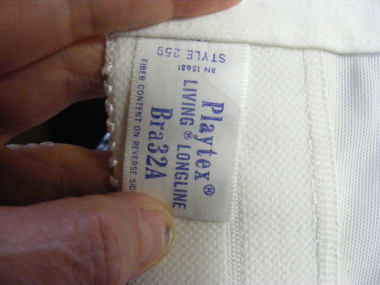60S LONG LINE BRA PLAYTEX 36B #259 LIVING STRETCH BRA DEADSTOCK IN BOX LACE CUPS