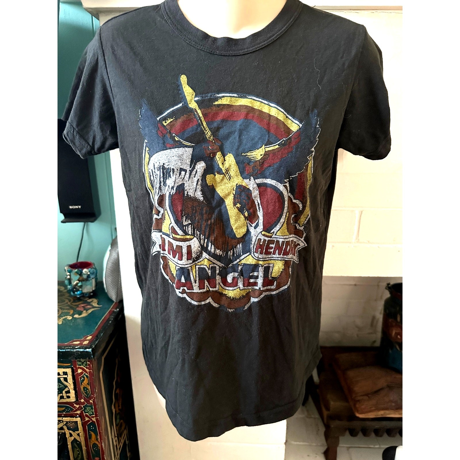 VINTAGE Y2K JIMI HENDRIX ANGEL TEE KITSON/JUNK FOOD COLLAB