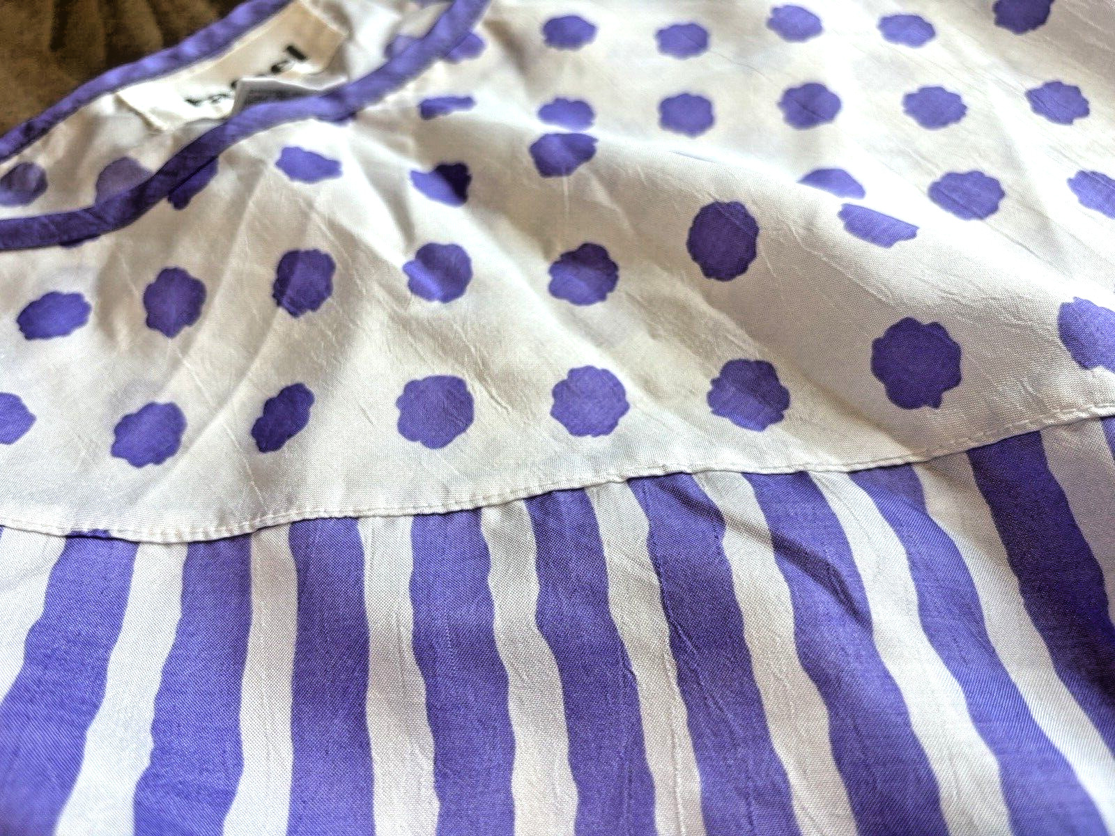 VTG 80s RAFAEL Lightweight Poly 3/4 Sleeve Shoulder Pad Top Blouse Colorful L
