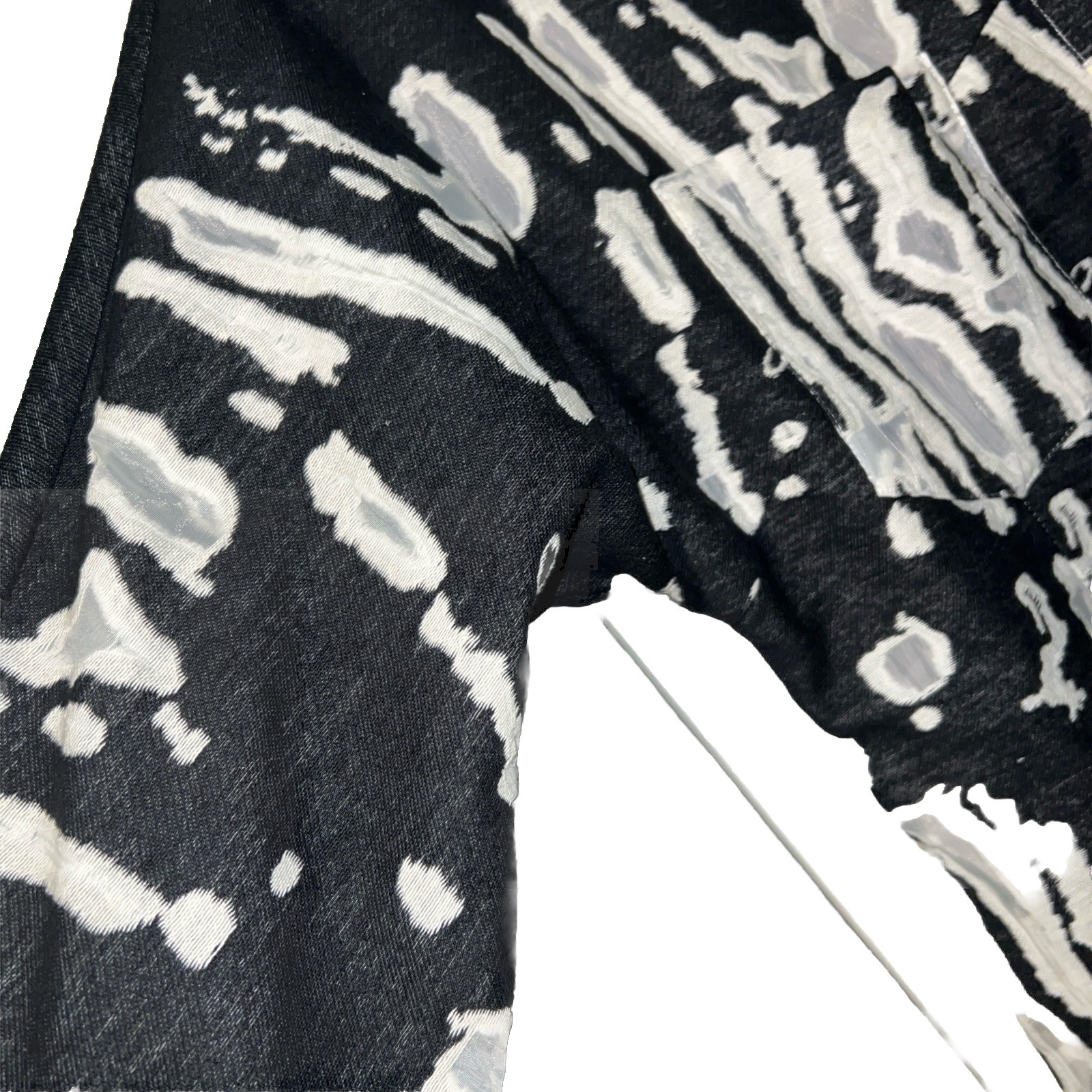 Vintage Samuel Dong large black and white abstract