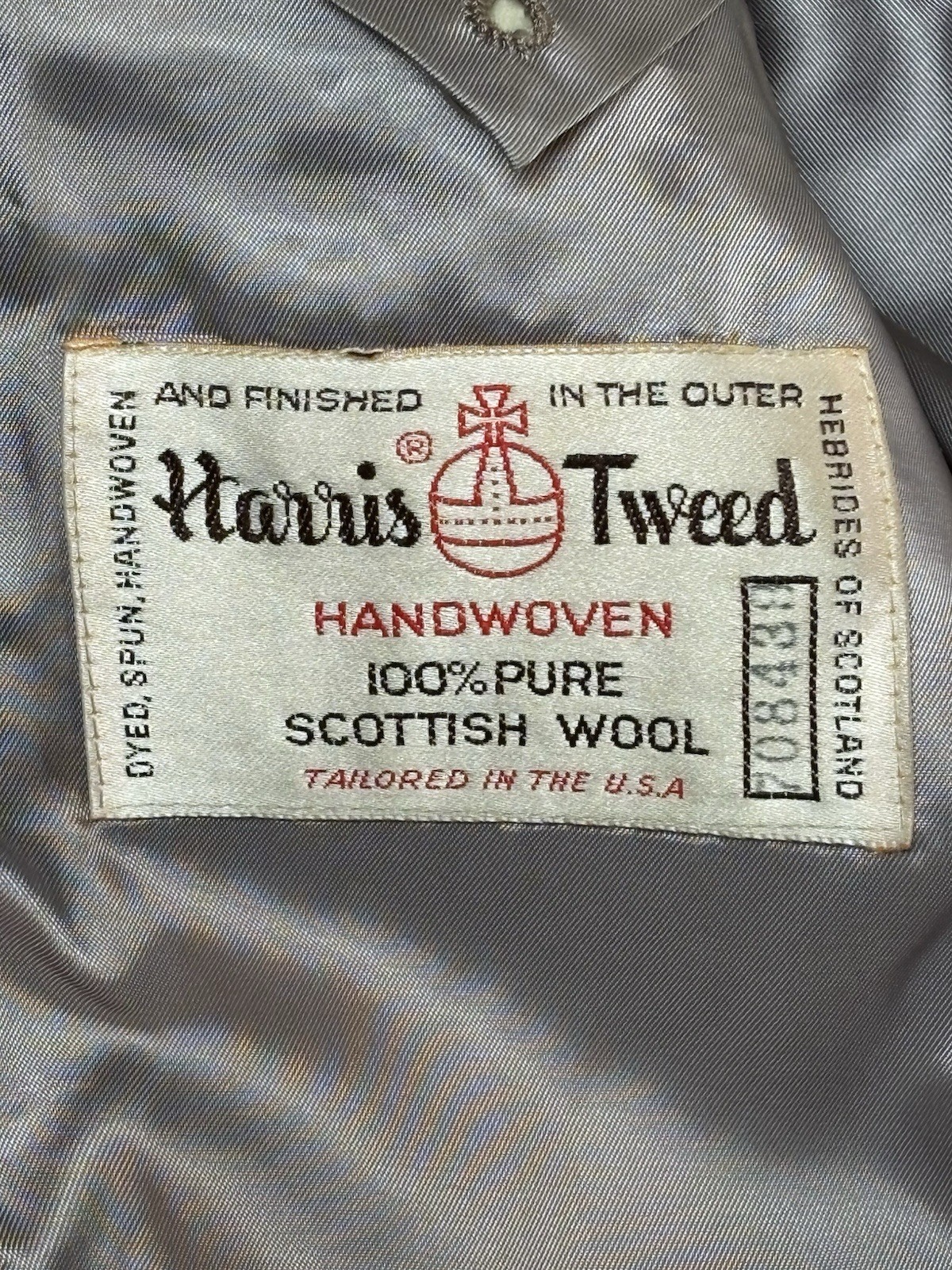 Harris Tweed Blazer Land’s End Charter Collection Herringbone Wool Jacket 42 L
