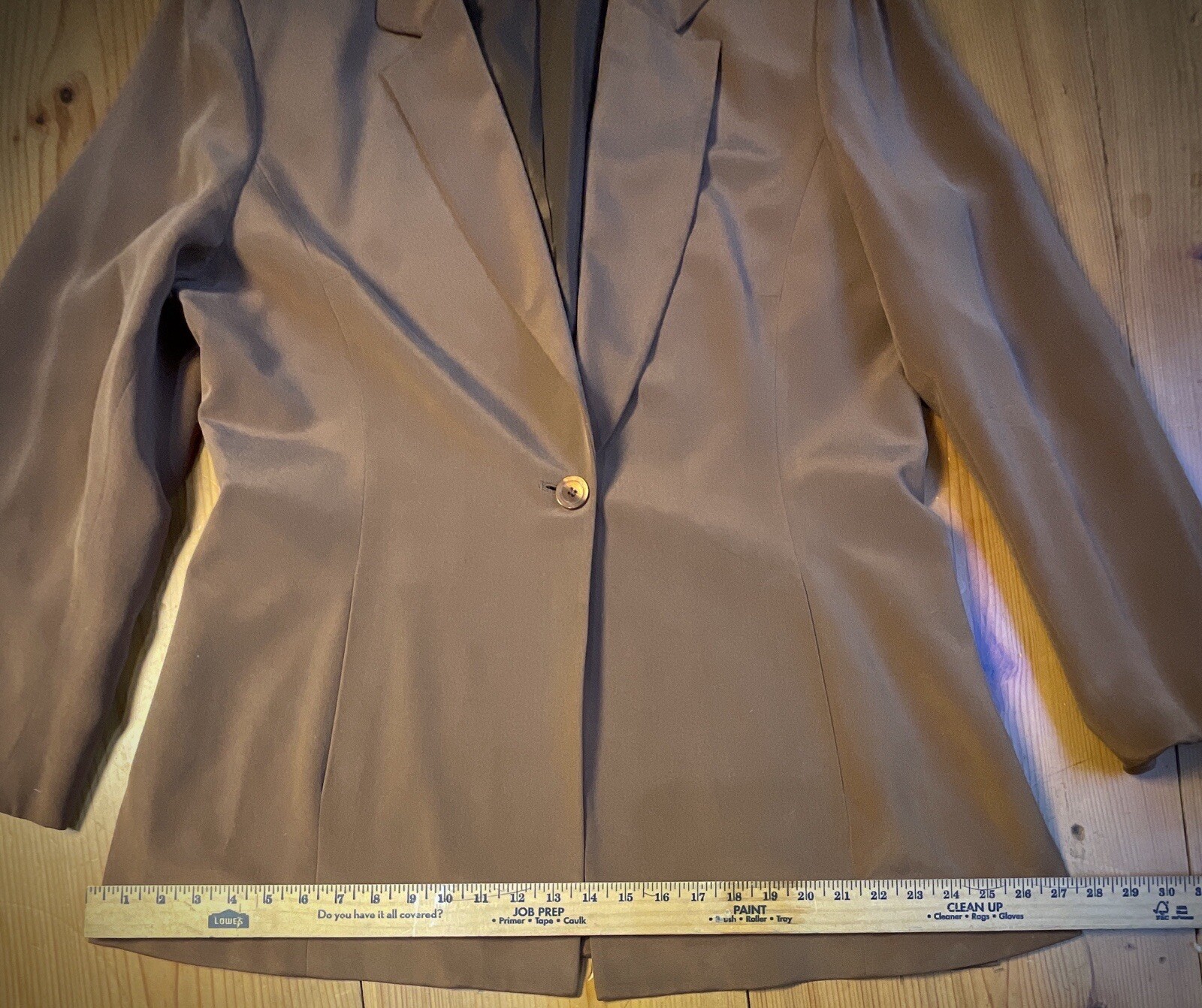 VTG Rena Rowan Women 2-Piece Silk Suit Sft Brown SzMED China Tailored Needs Fix