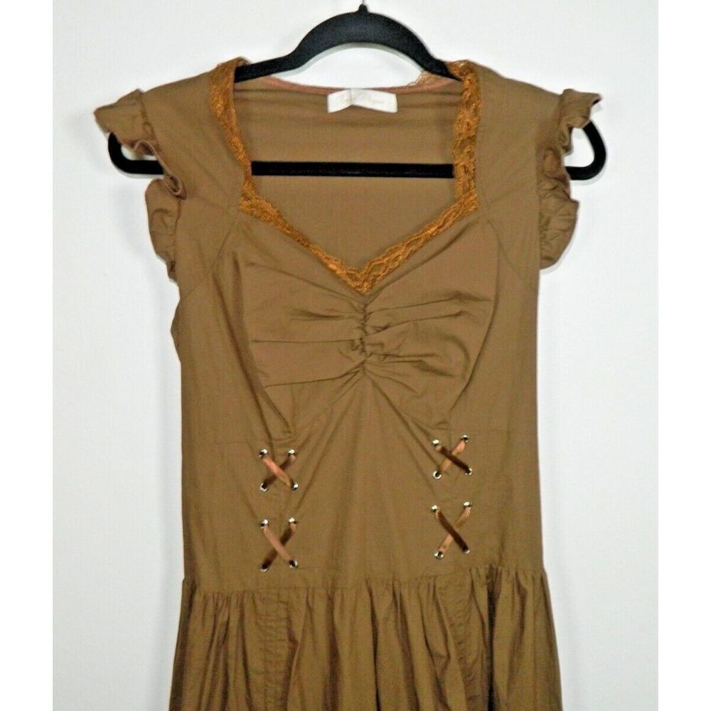 Belle Poque Dress Large Brown Steampunk Goth Victorian Romantic Fairycore