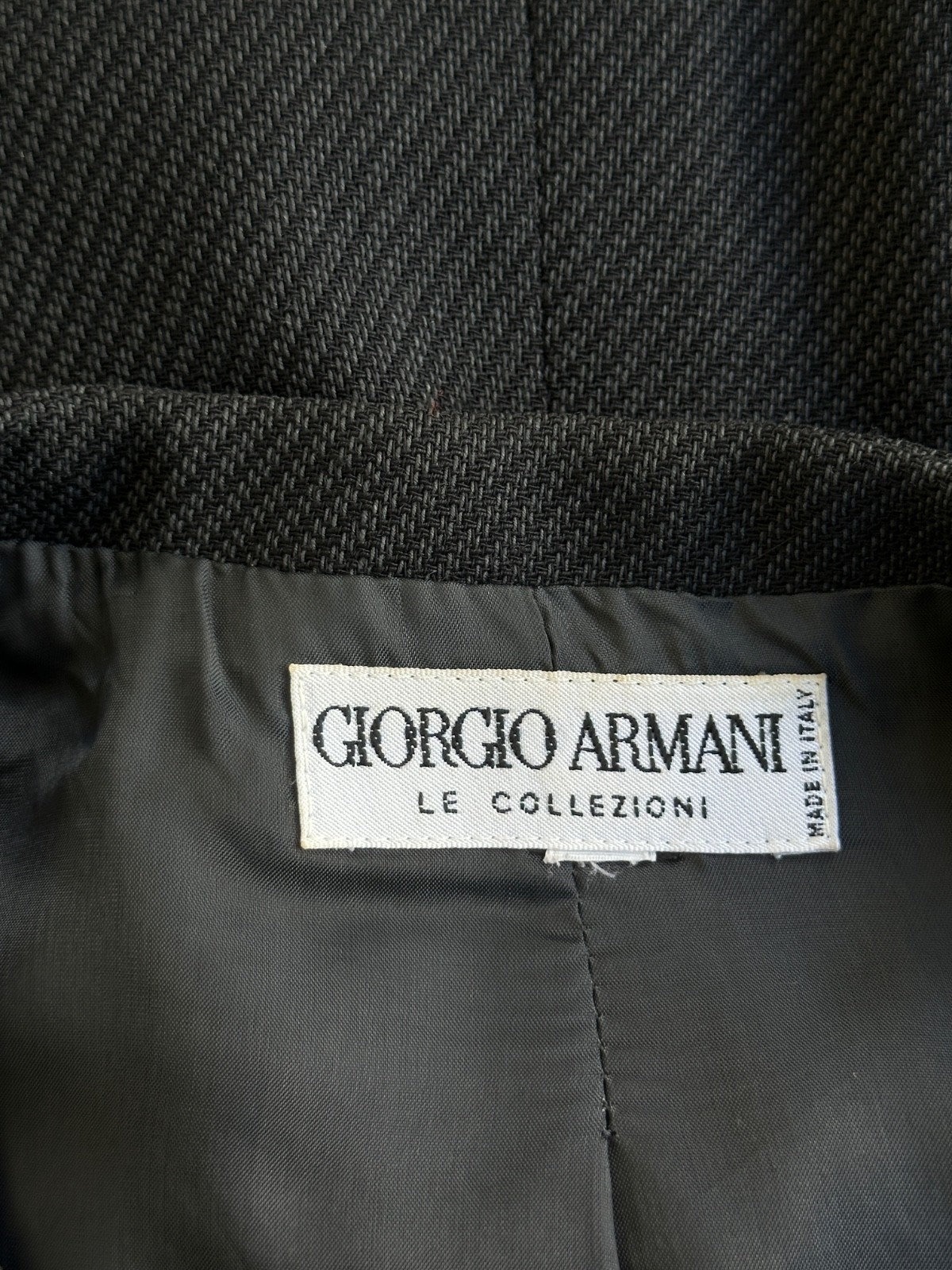 Giorgio Armani Womens Bomber Jacket Size Medium Mandarin Collar Wool 90s Jacket