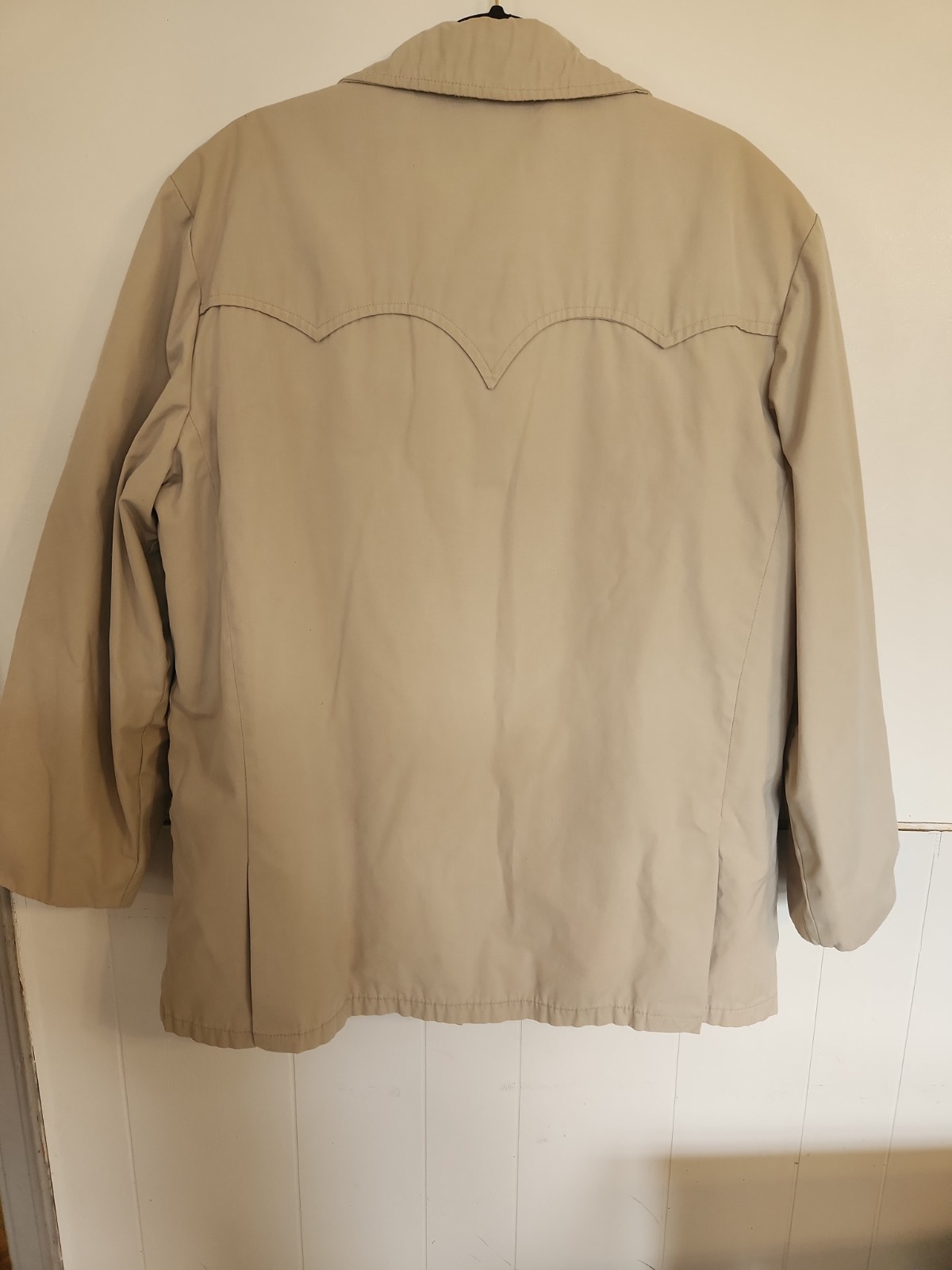 Vintage Miller Western Wear Denver CO Tan Ranch Coat Sz 46 Sherpa Liner Rodeo