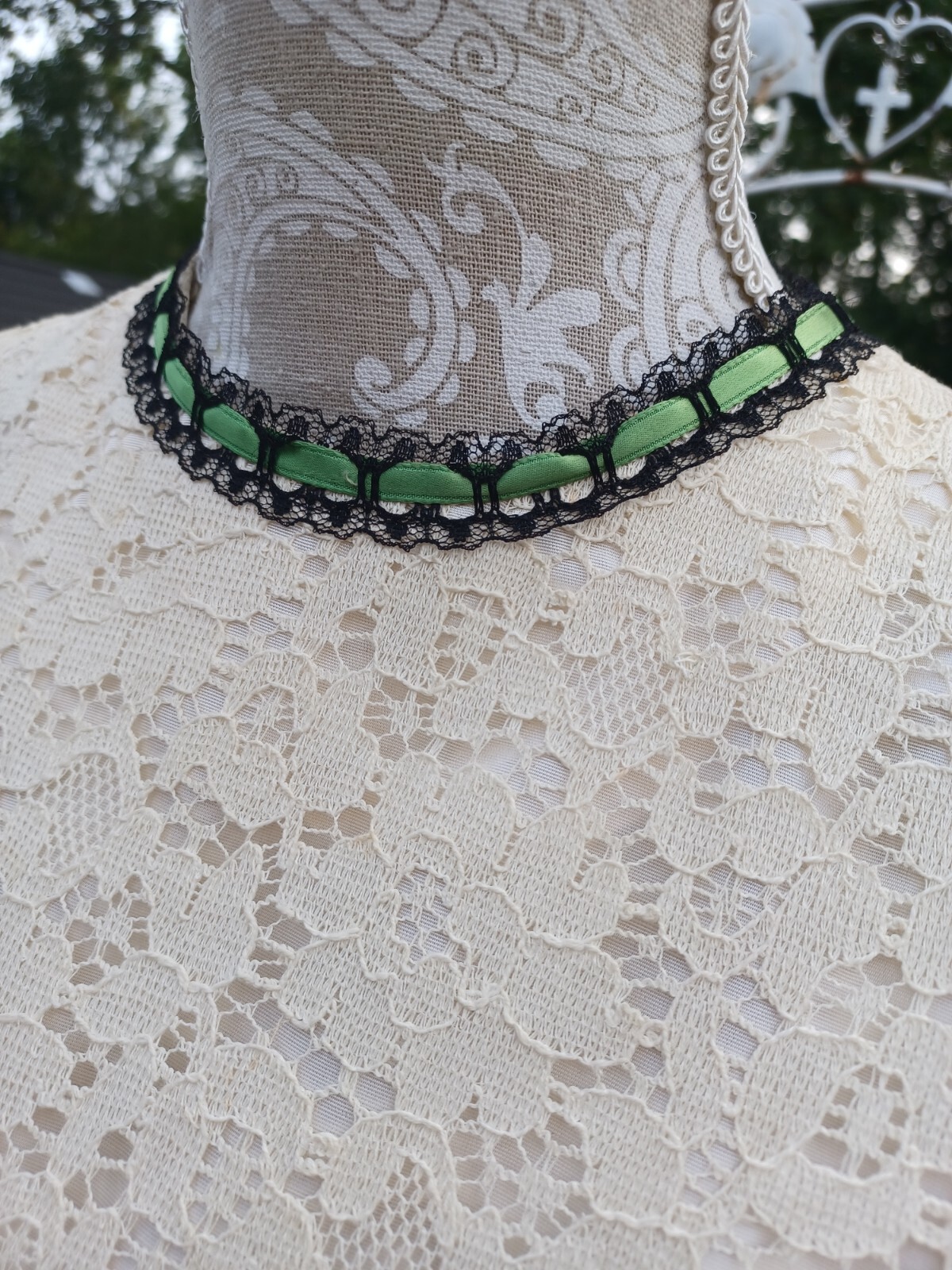 True VTG Mid-century 1960s Lace Mini Dress MCM Mod Union Label Ivory Small ~FLAW