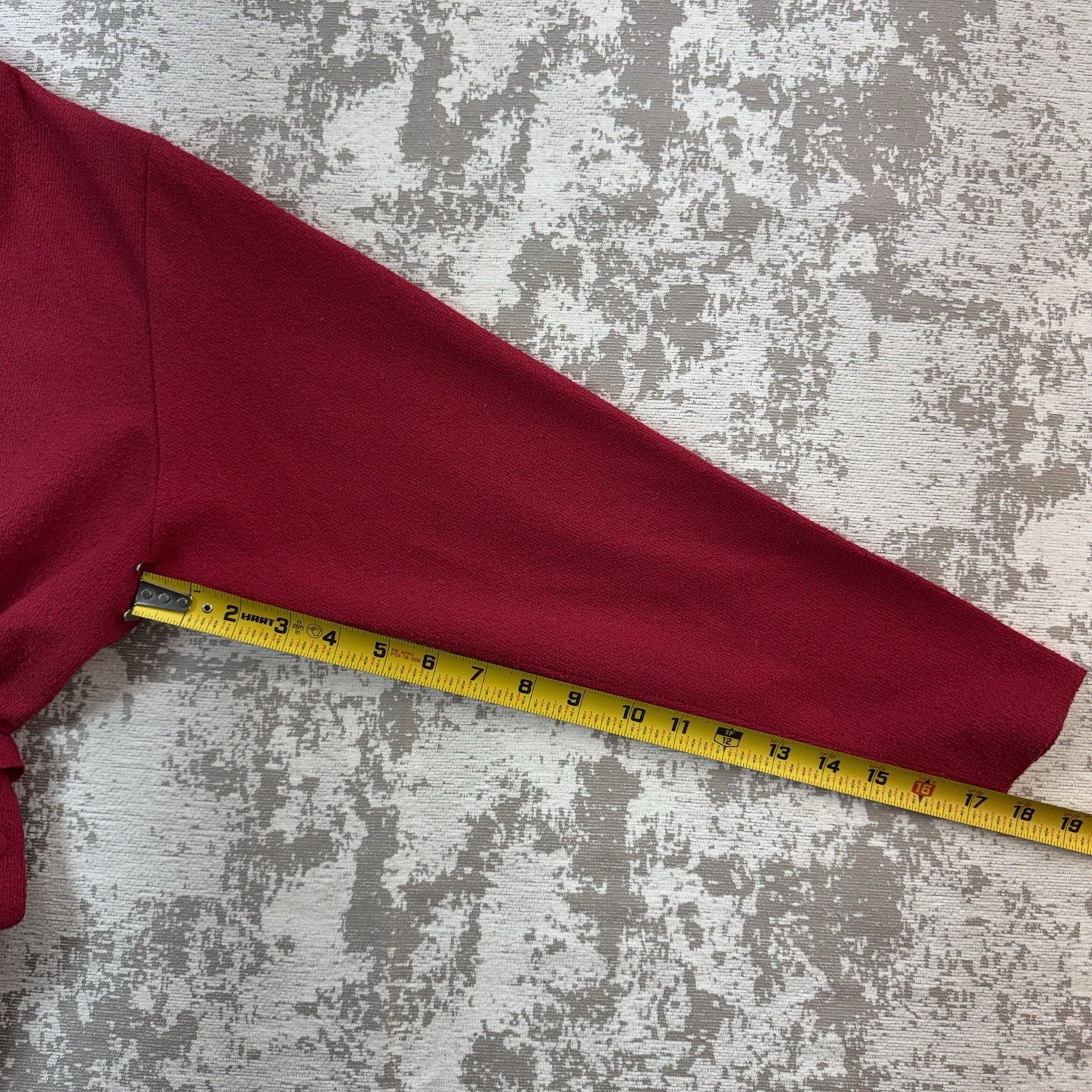 LF Petite Leslie Faye Vintage Red Dress Lightweight Terry Cloth V-Neck USA