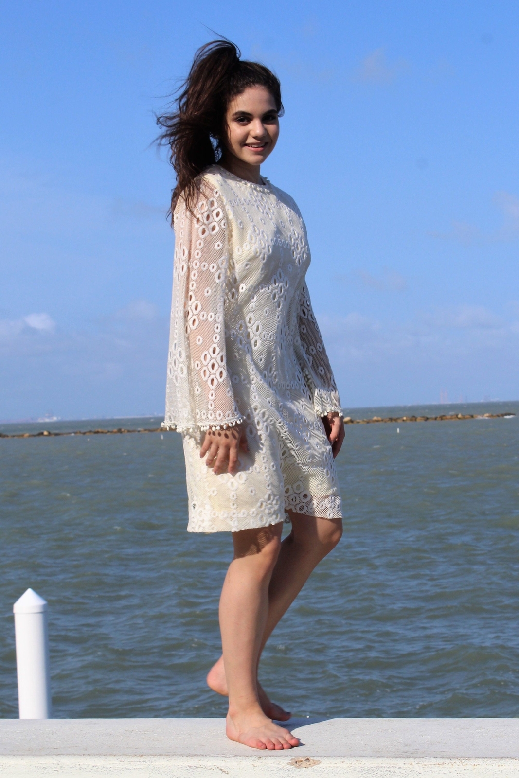 Vintage 60s Junior Sophisticates Originals Ivory Lace Dress S/M Women