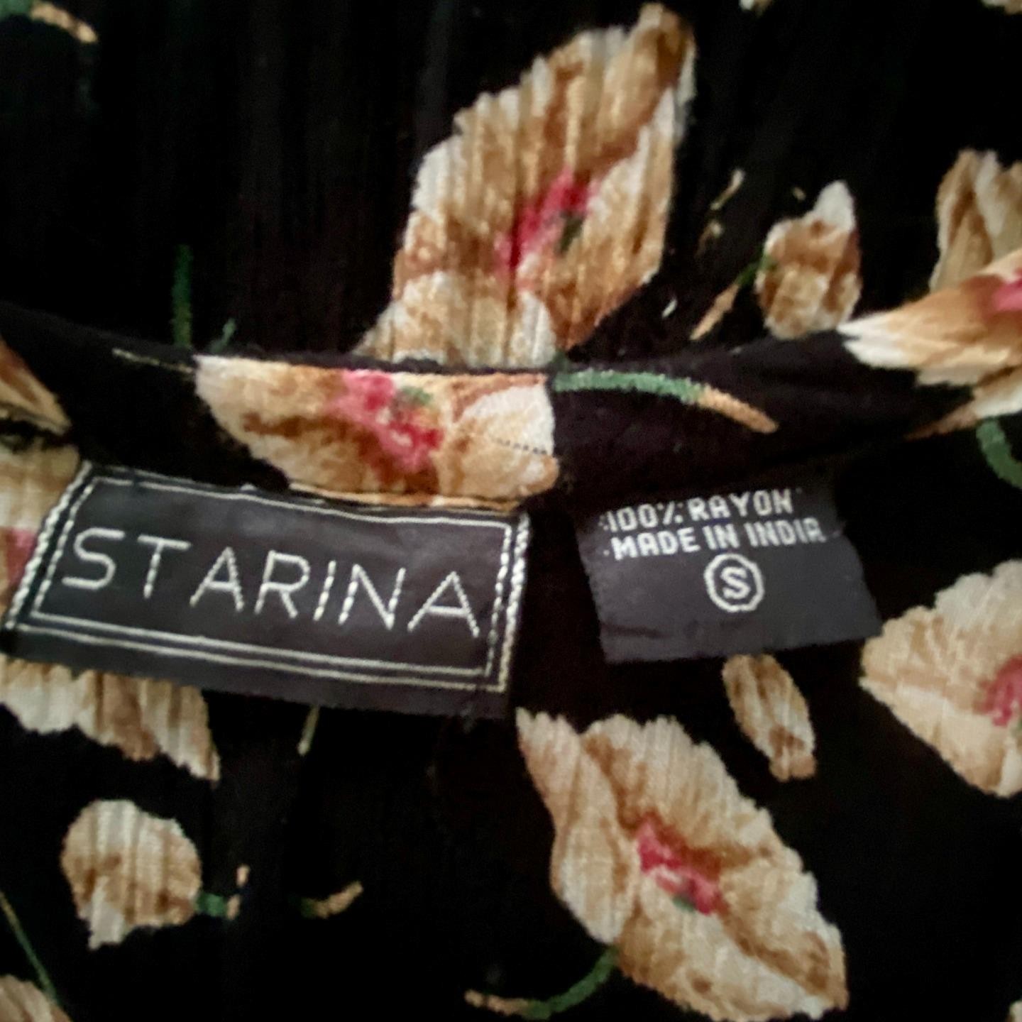 Vintage STARINA Grunge Revival Floral Black Dress Witch Whimsigoth Cottagecore S