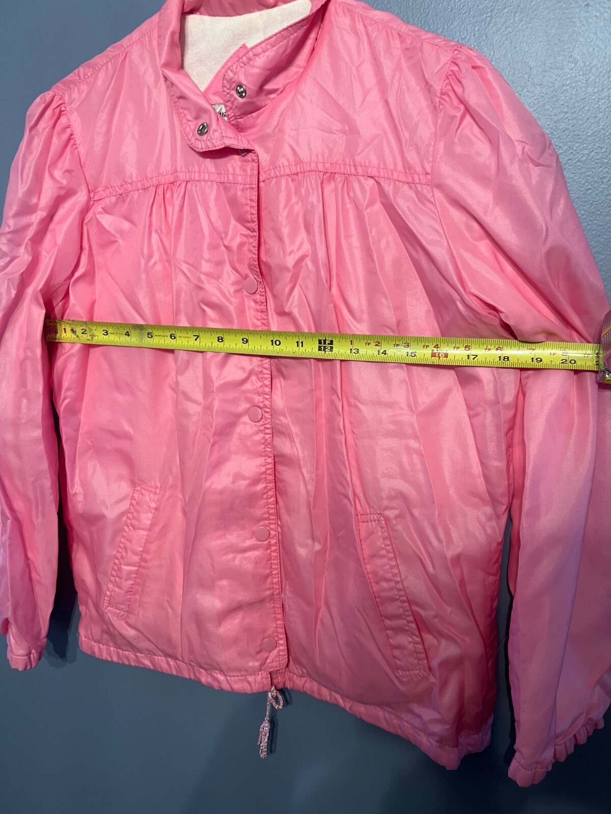 Vintage Windy Weather Women’s Bubble Gum Pink Lined Windbreaker Size Medium