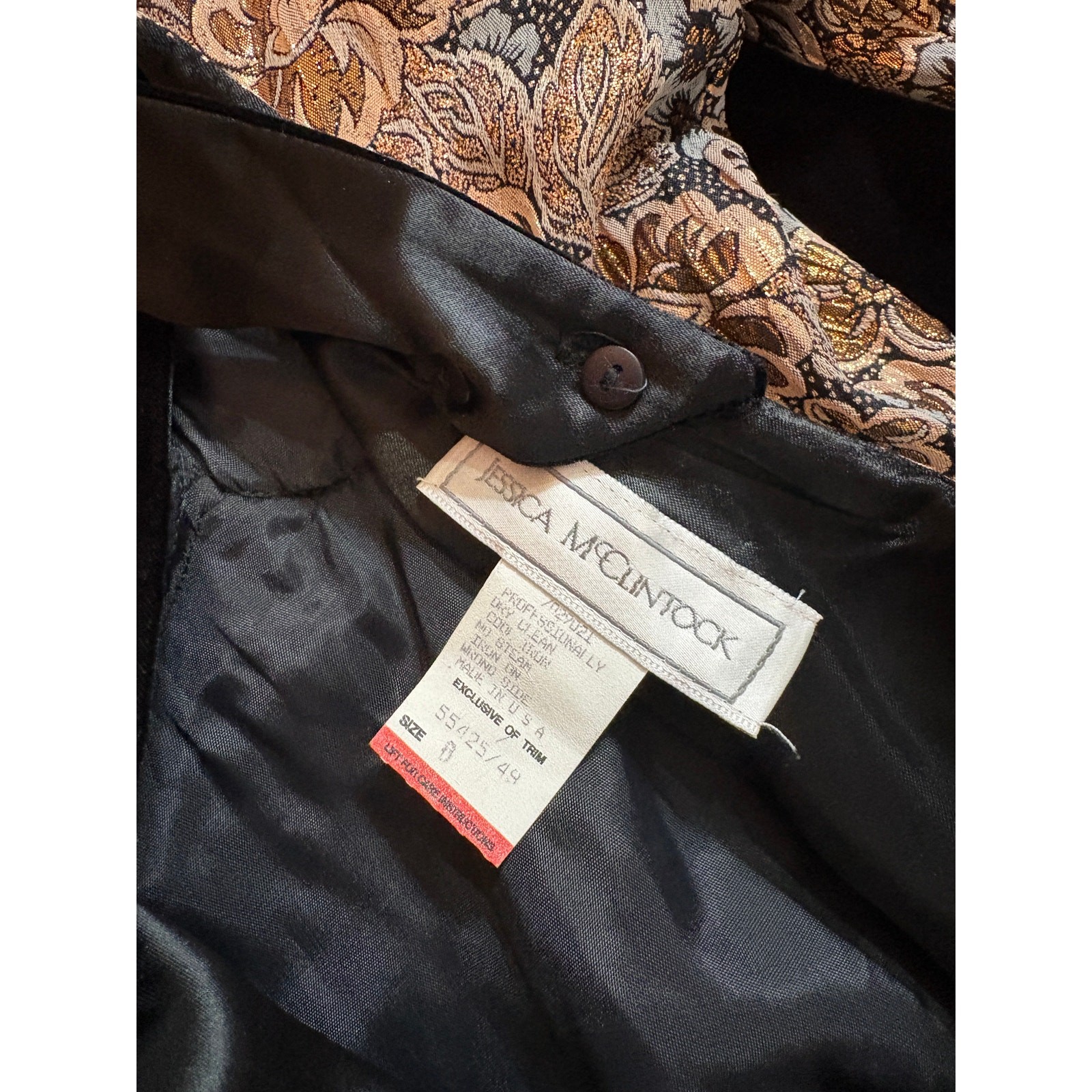 Medium 1990s Vintage Velvet and Brocade Evening Gown by Jessica McClintock