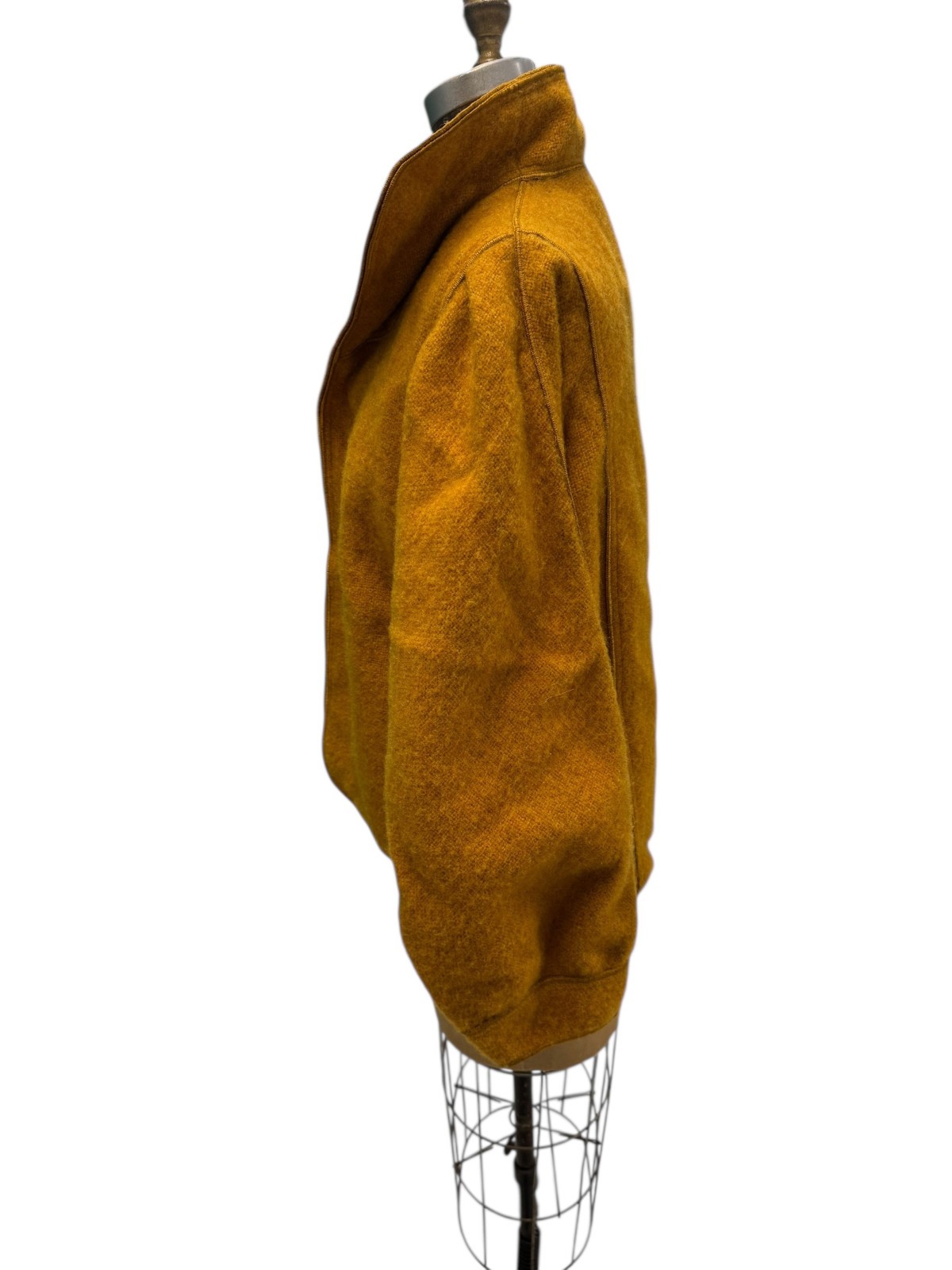 Vintage Mrs. H Winter Yellow Gold Dolman Sleeve Short Coat Small -Petite