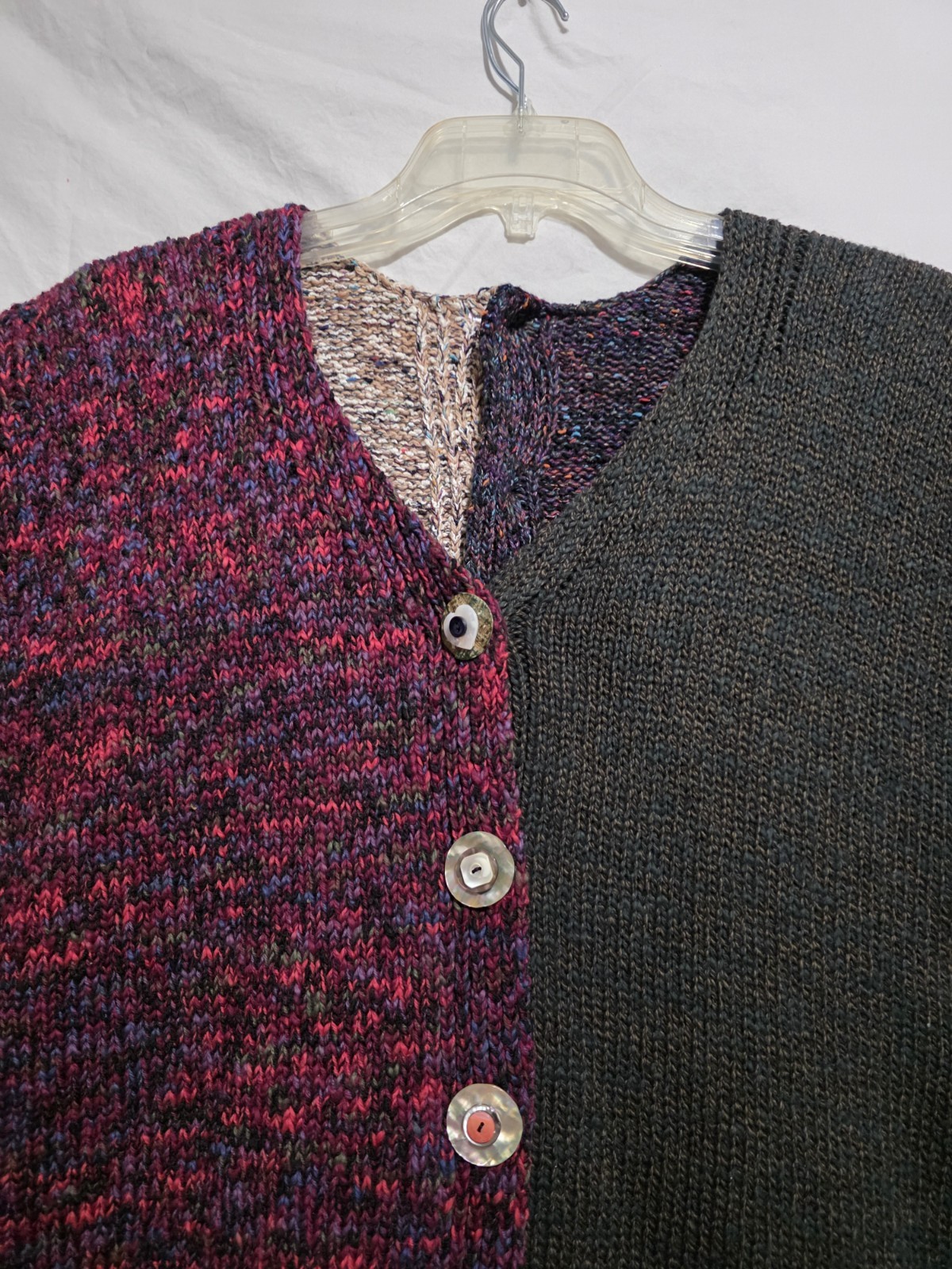 Amy Brill Sweater Vest OS VERY OVER-SIZED Buttoning Front & Back Lagenlook ’90s