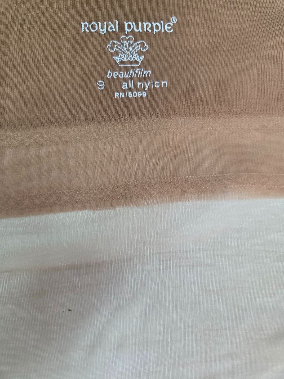 Vt Royal Purple Sears Nylon Stockings Size 9 Beautifulm Nylon RN 15099 Packaging